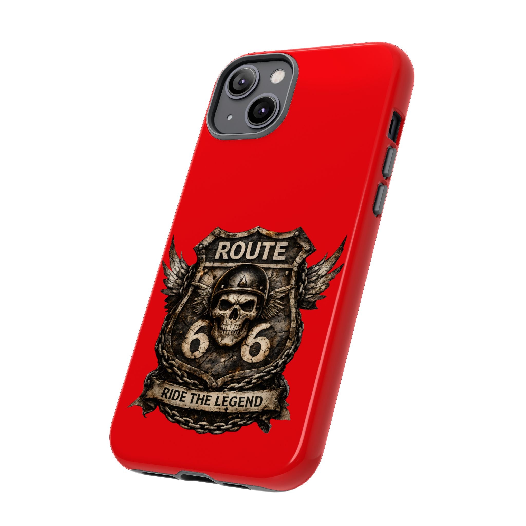 Route 66 Skull Helmet phone case | Motorcycle emblem, Ride the Legend