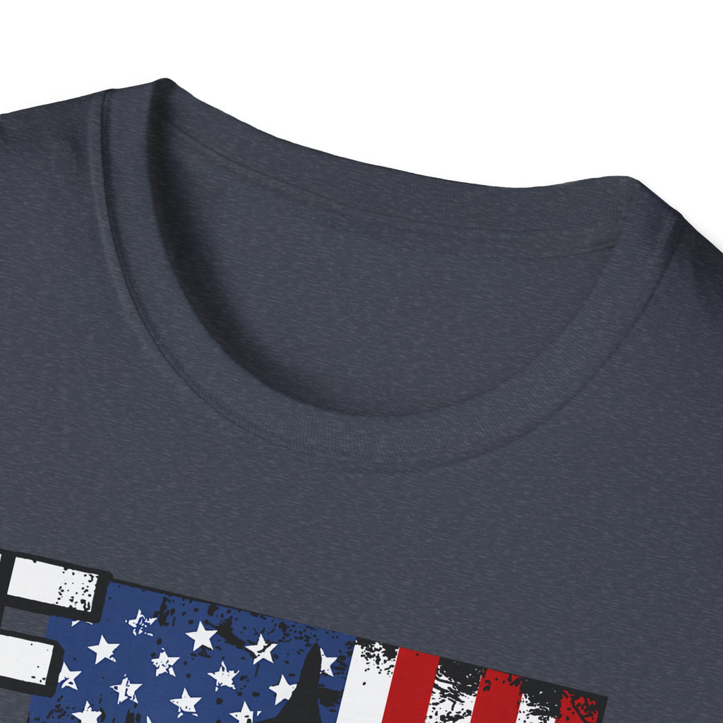 FAFO Patriotic Political Portrait T-Shirt | Flag Background, Bold Lettering
