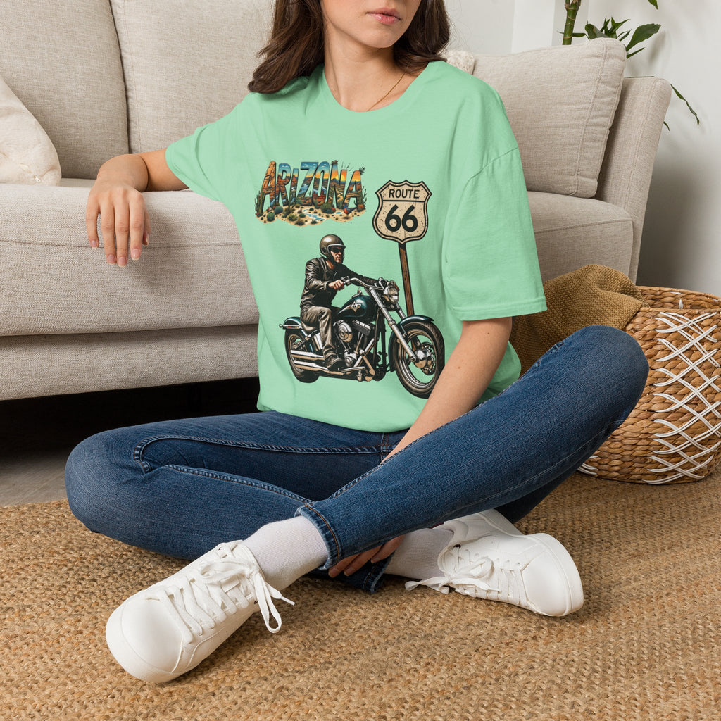Arizona Route 66 Motorcycle T-Shirt | Biker Road Trip Tee