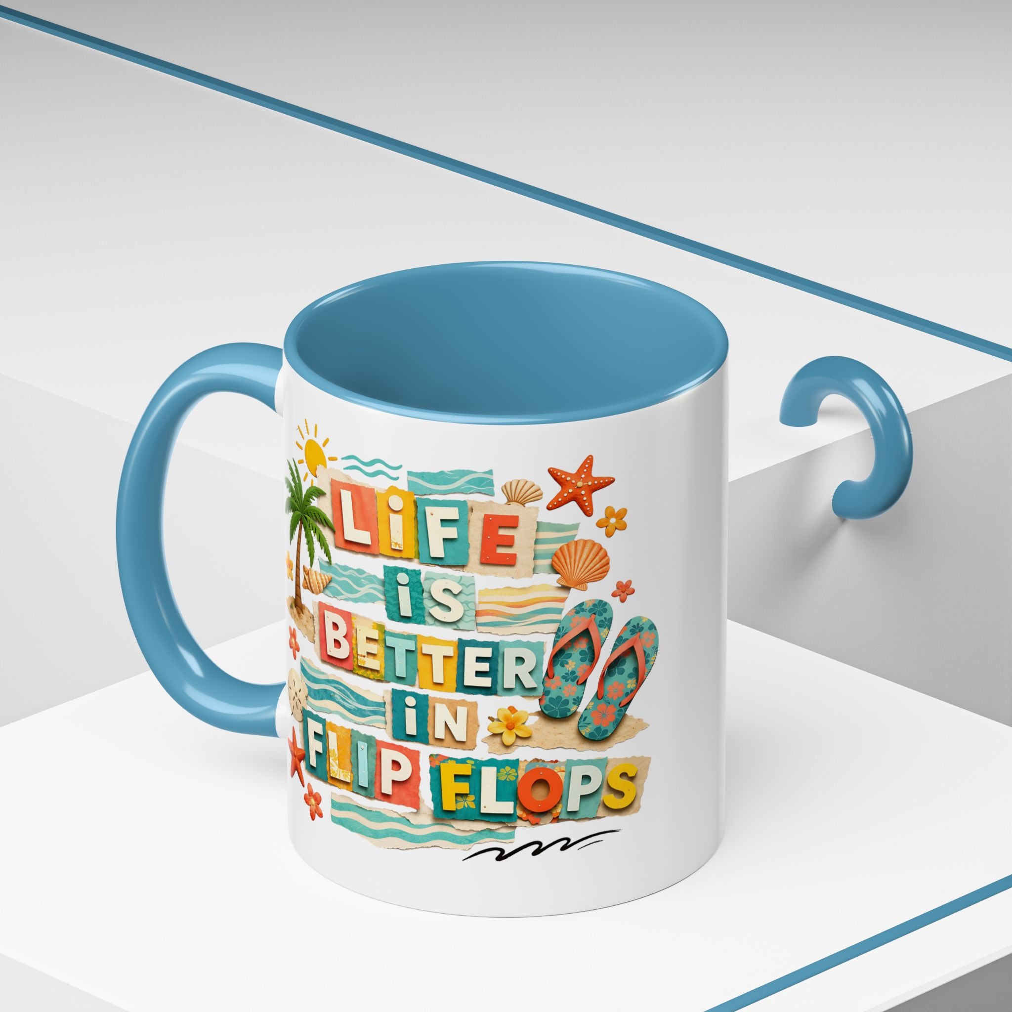 Life Is Better in Flip Flops Mug | Beach Summer Coffee Cup