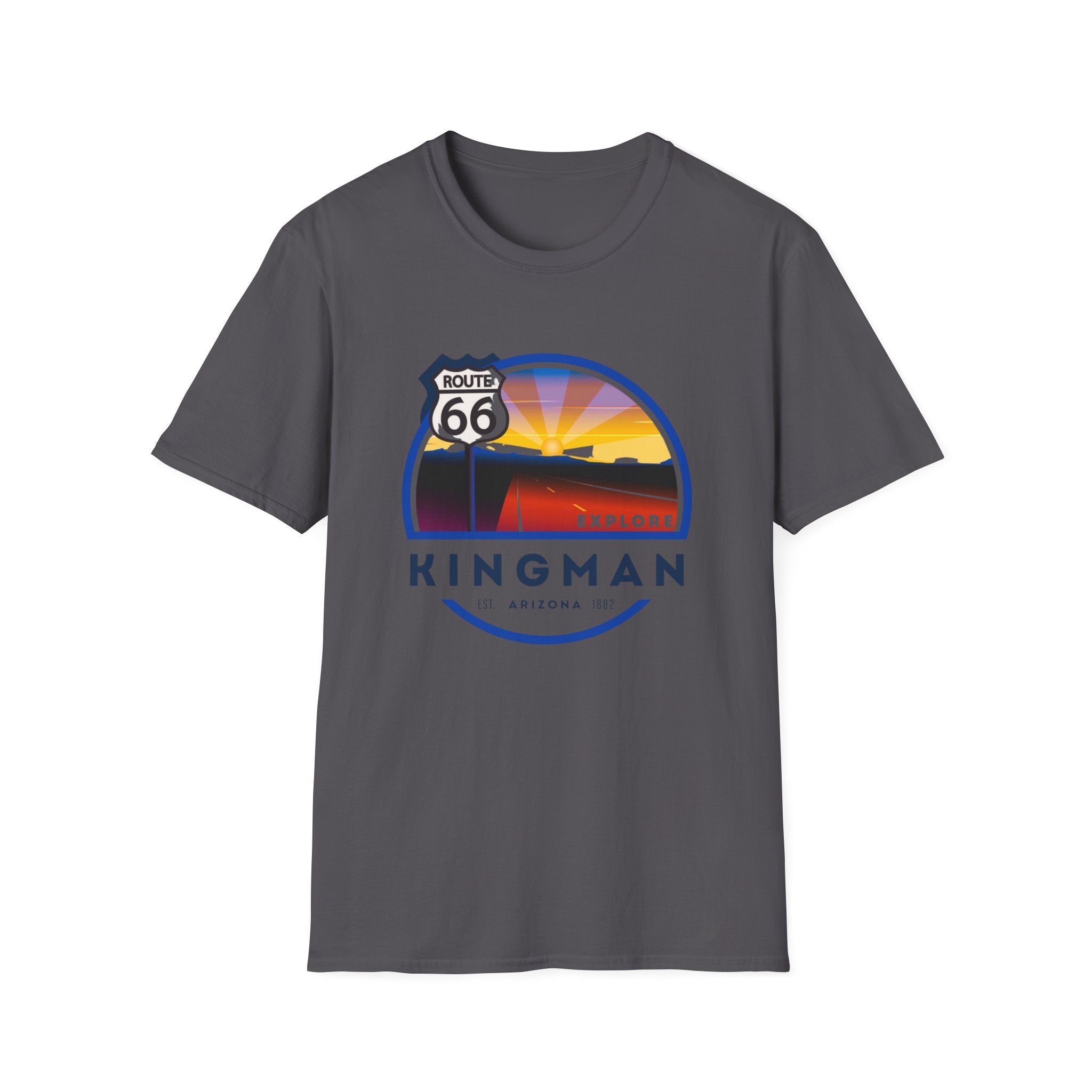 Route 66 Kingman Arizona Mens Womans Softstyle T-Shirt