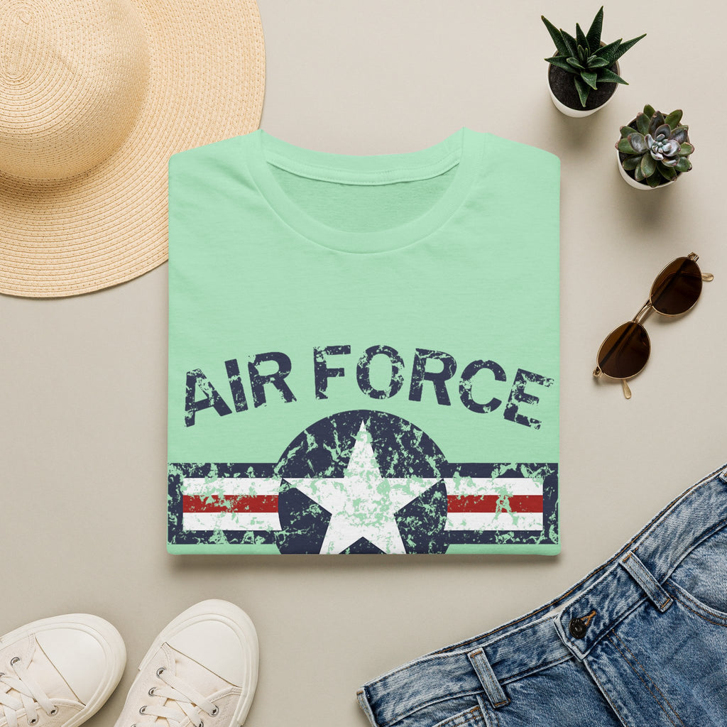 Air Force Veteran Distressed Logo T-Shirt | Military Star Stripe Tee