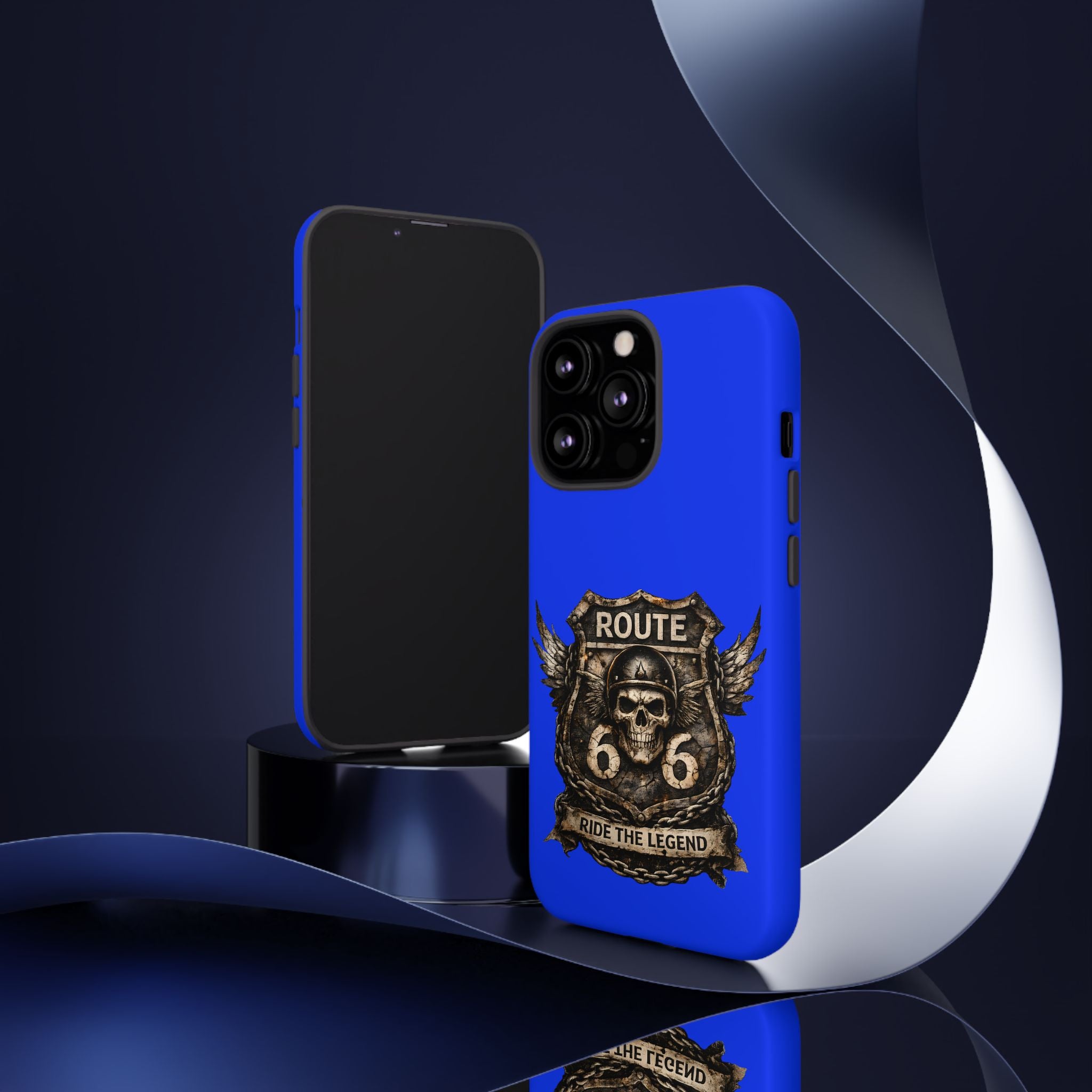 Route 66 Skull Helmet phone case | Motorcycle emblem, Ride the Legend