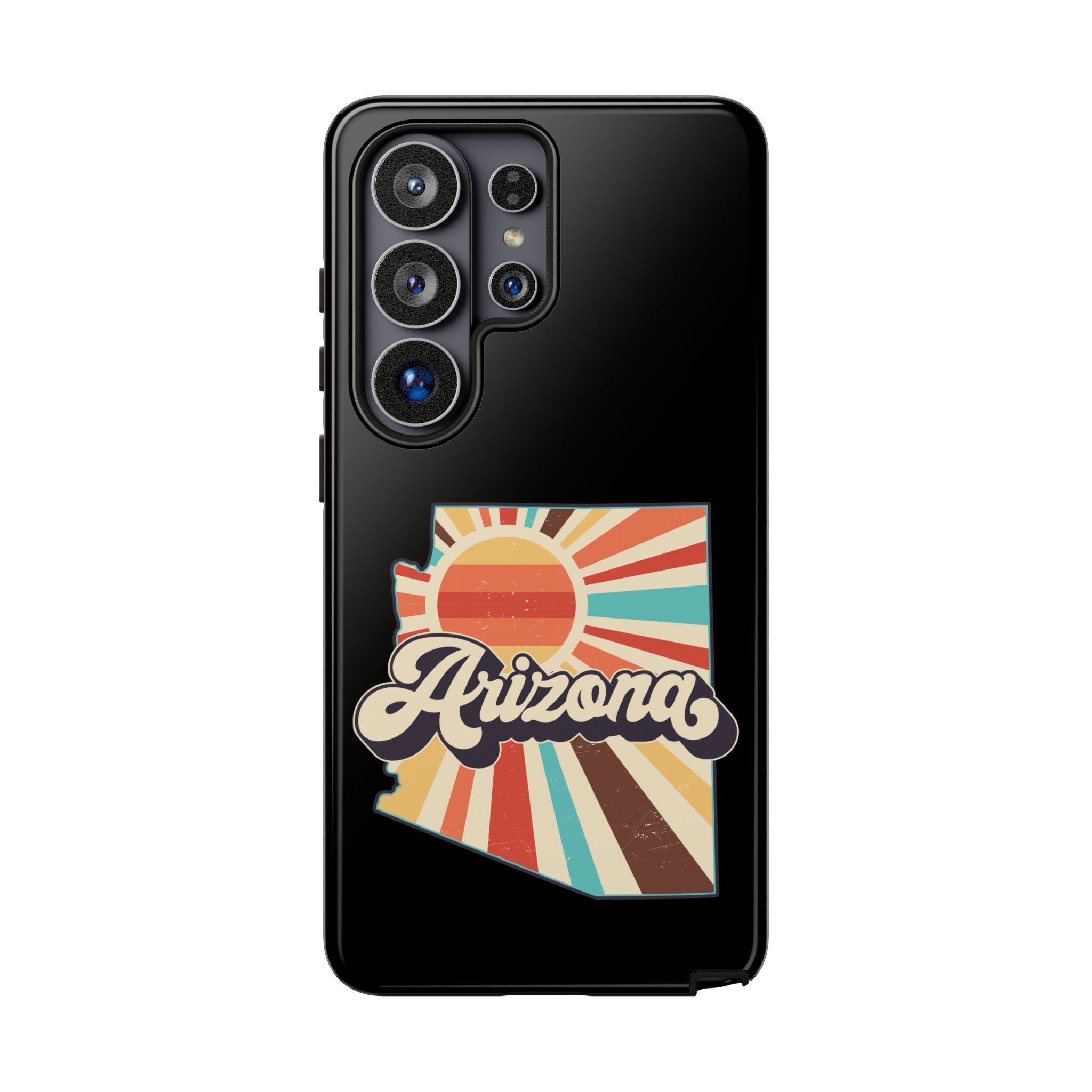 Arizona State Outline Retro Sunset Phone Case | AZ Tough Case
