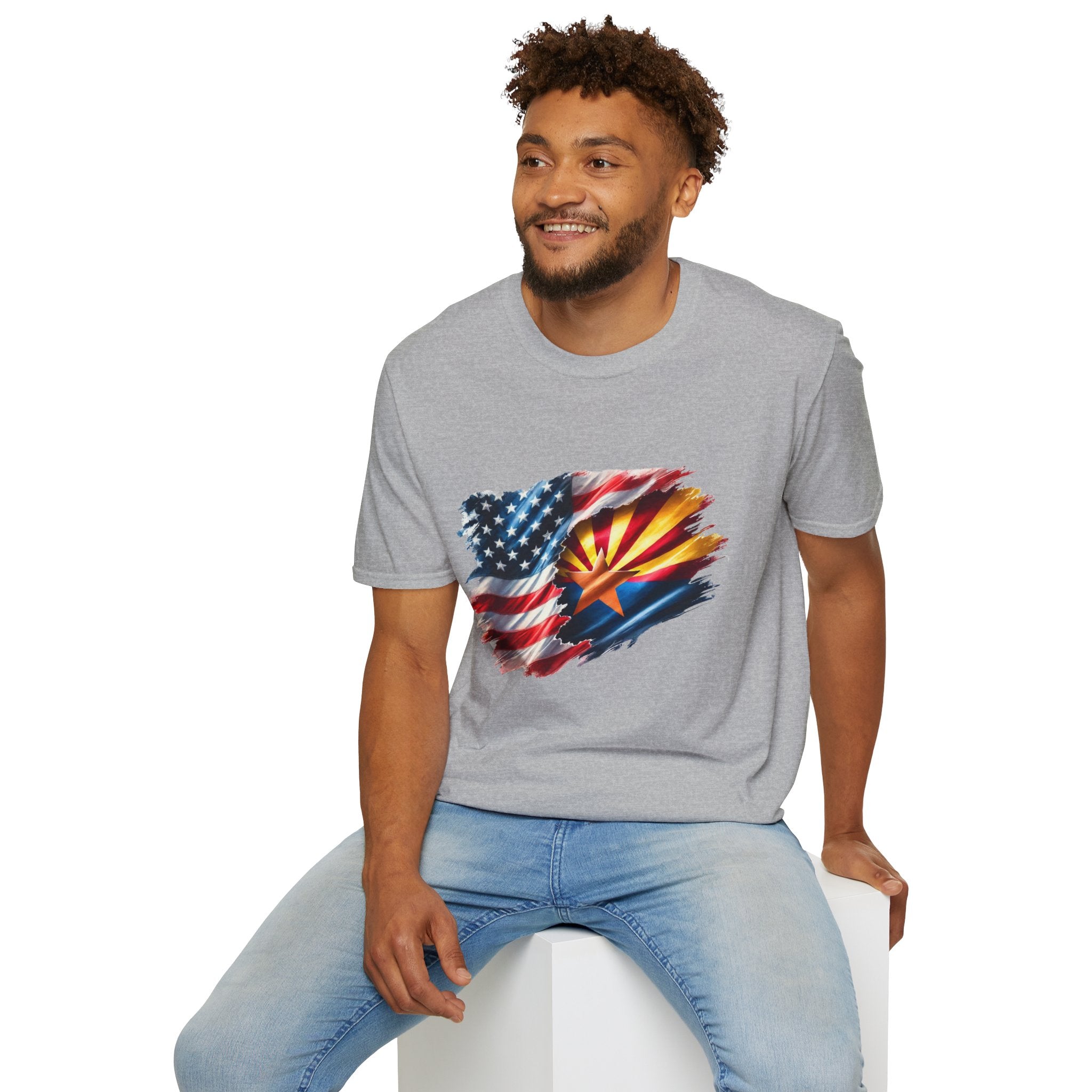 Arizona Flag with American Flag T-Shirt | Patriotic State Pride Tee