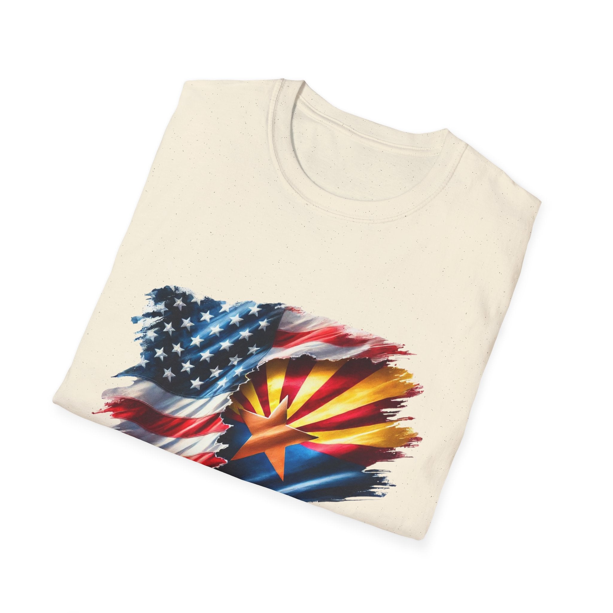 Arizona Flag with American Flag T-Shirt | Patriotic State Pride Tee