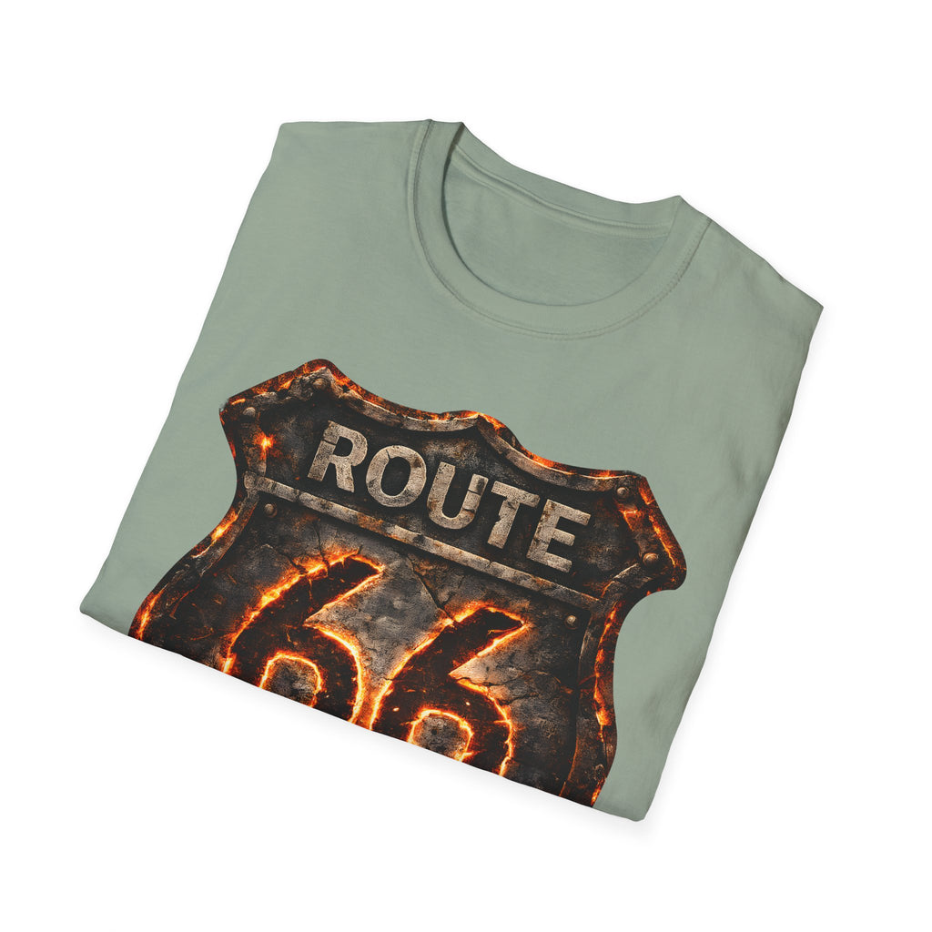 Vintage Route 66 Shield T-Shirt | Retro Road Trip Sign