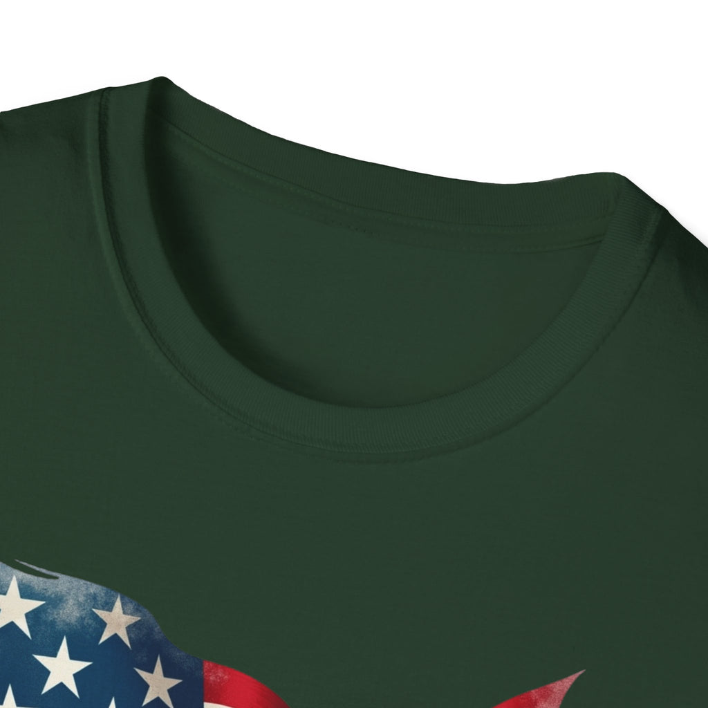 Route 66 Shield with American Flag T-Shirt | Vintage Road Trip Tee