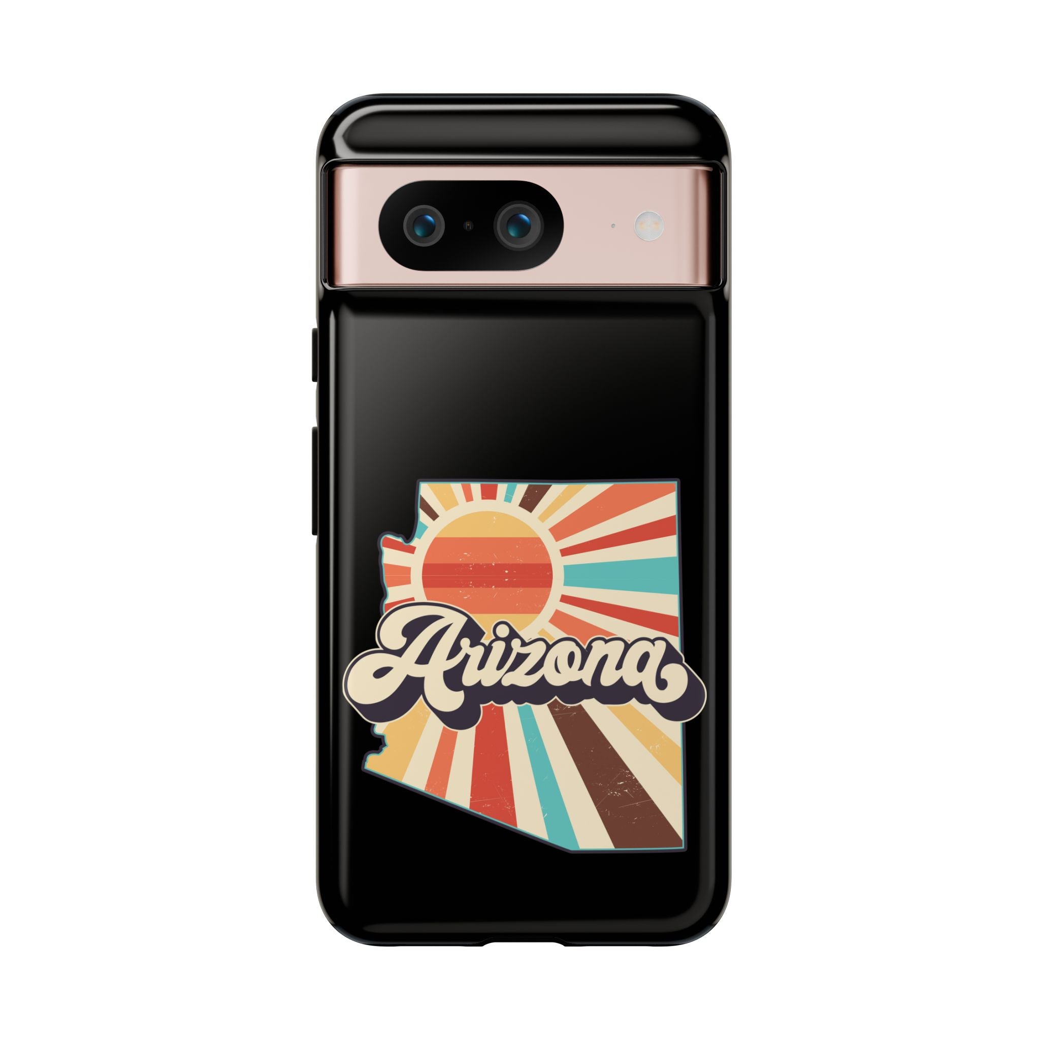 Arizona State Outline Retro Sunset Phone Case | AZ Tough Case