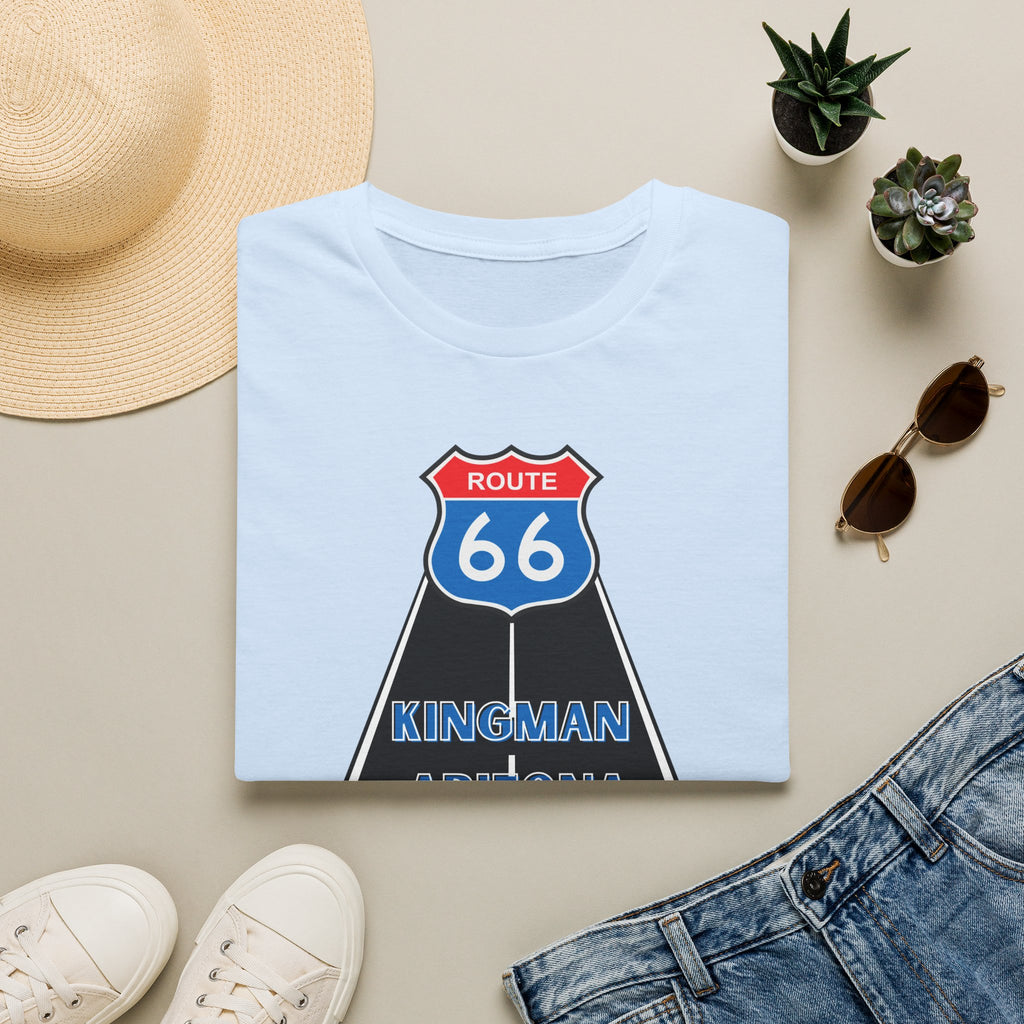 Route 66 Kingman Arizona Mens Womans Softstyle T-Shirt, Vintage Road Trip Shirt, Retro Travel Tee, Men's Women's Graphic Top, Gift for Travelers