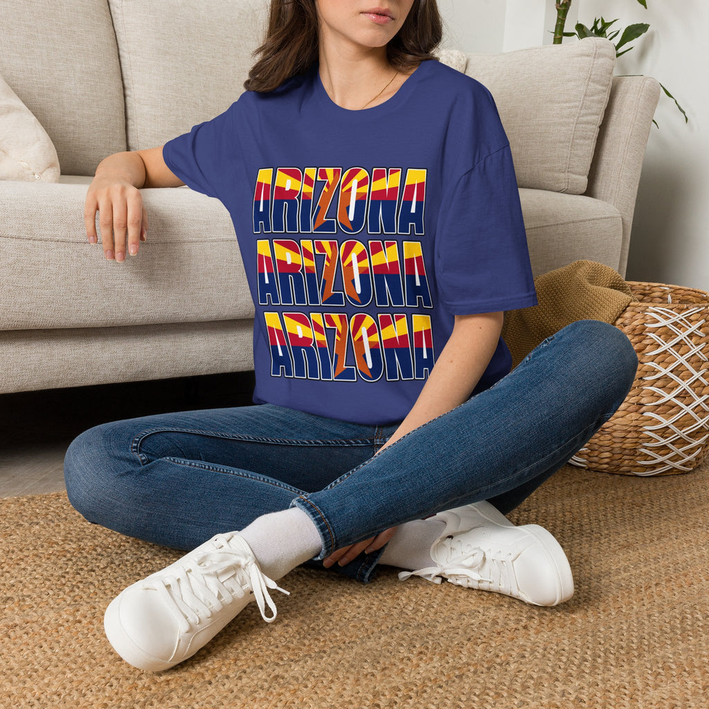 Arizona Retro Logo T‑Shirt — Vintage Sunset State Pride Tee
