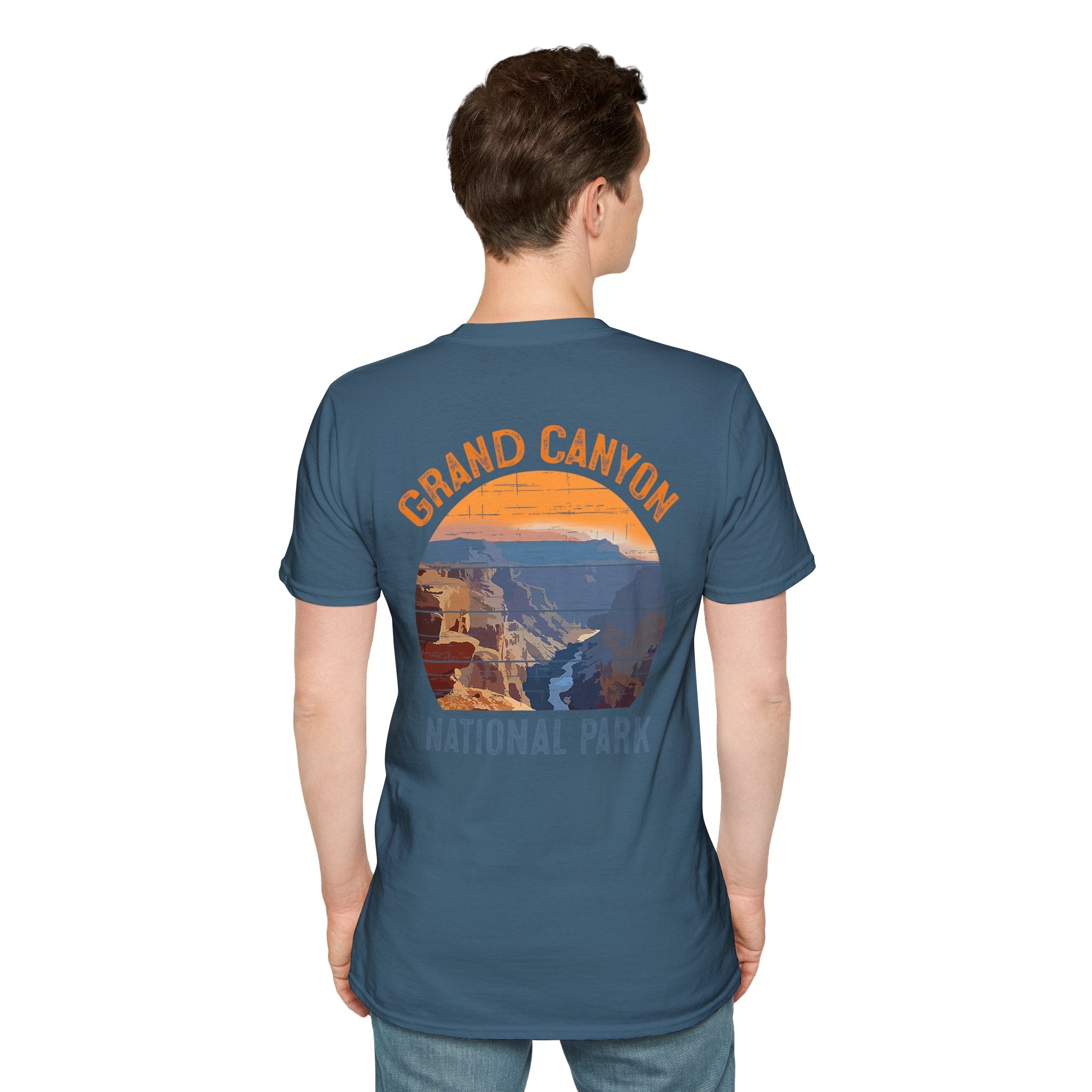 Grand Canyon Retro Sunset T-Shirt | Printed Front and Back National Park Landscape