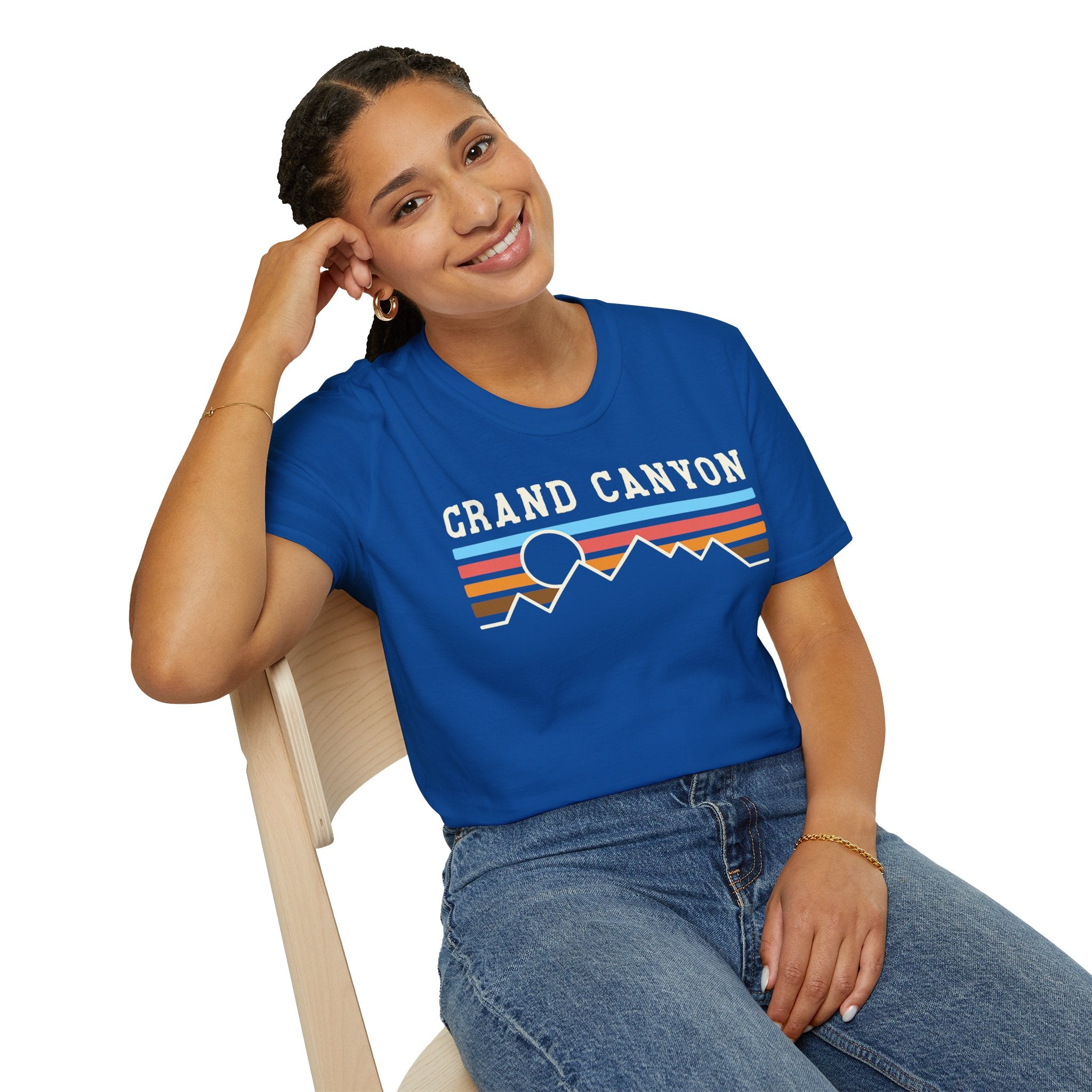 Grand Canyon Retro Sunset T-Shirt | Printed Front and Back National Park Landscape