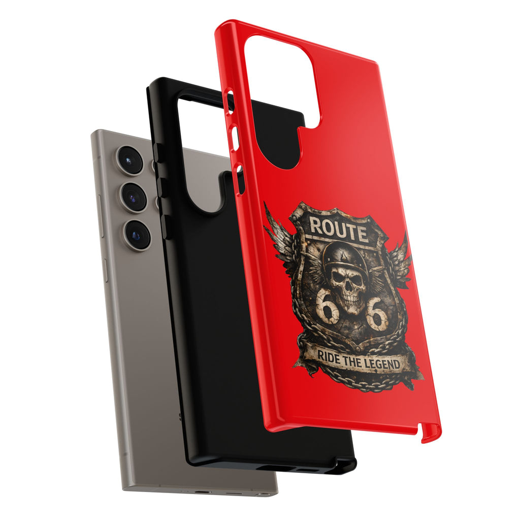 Route 66 Skull Helmet phone case | Motorcycle emblem, Ride the Legend