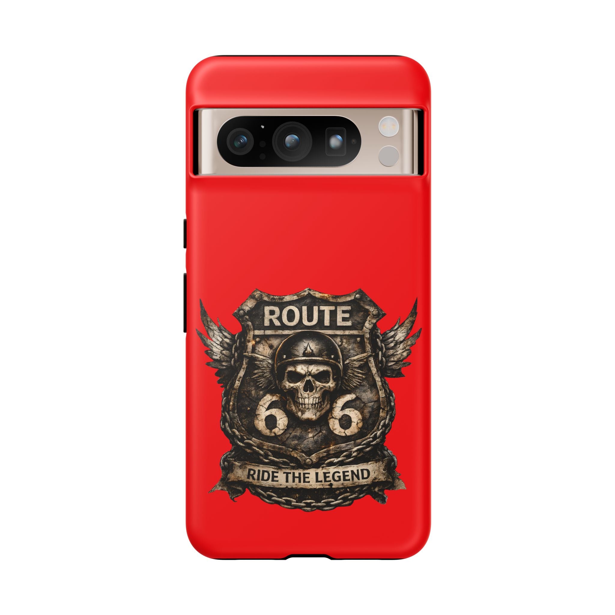 Route 66 Skull Helmet phone case | Motorcycle emblem, Ride the Legend