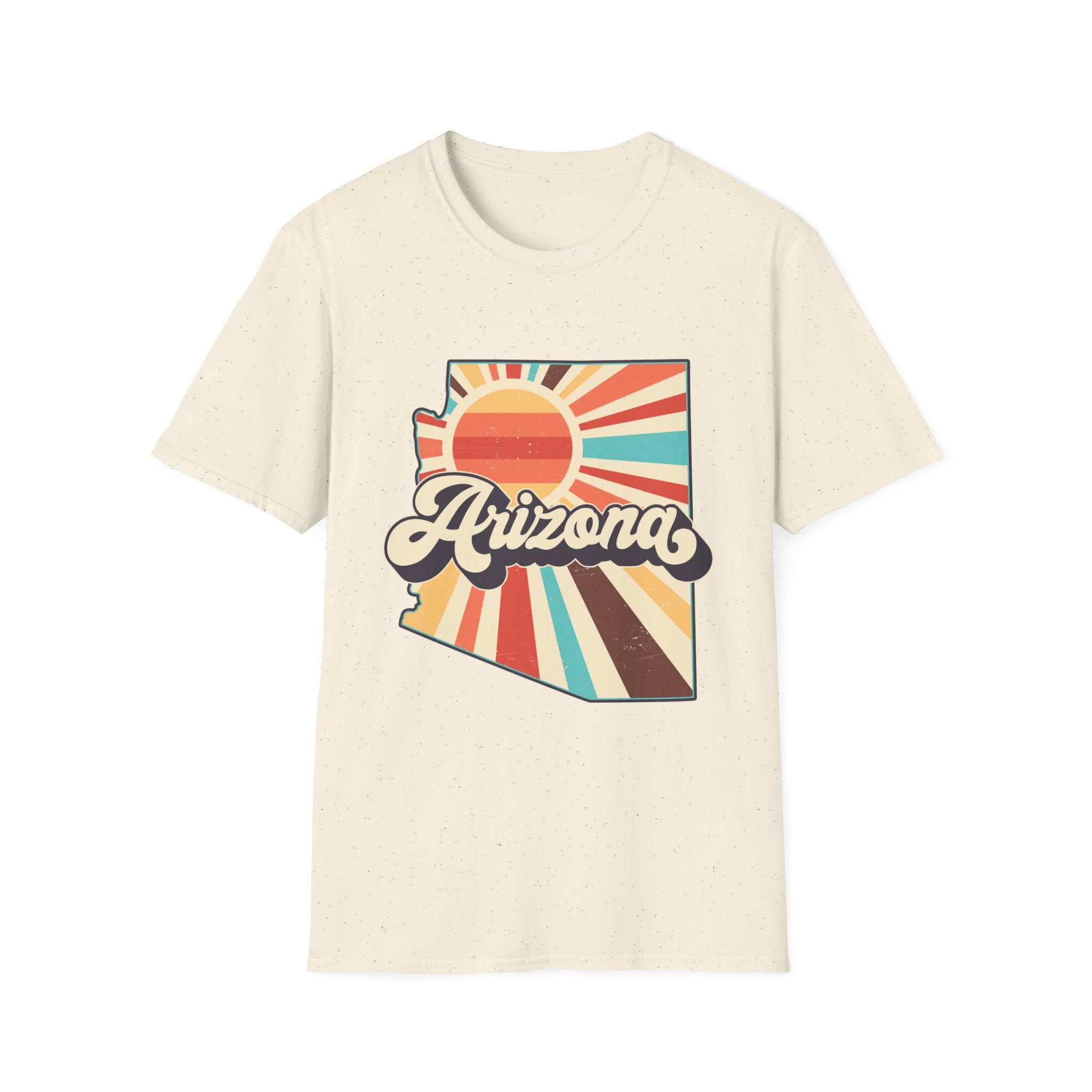 Arizona Retro Sunset T-Shirt | AZ State Map Vintage Rays