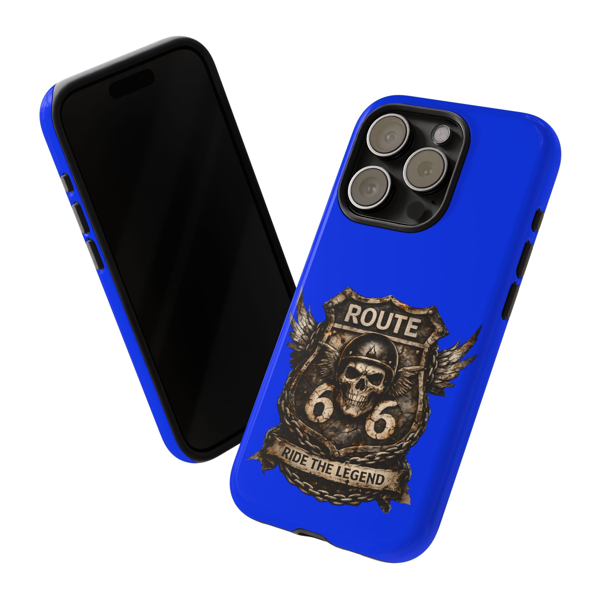 Route 66 Skull Helmet phone case | Motorcycle emblem, Ride the Legend