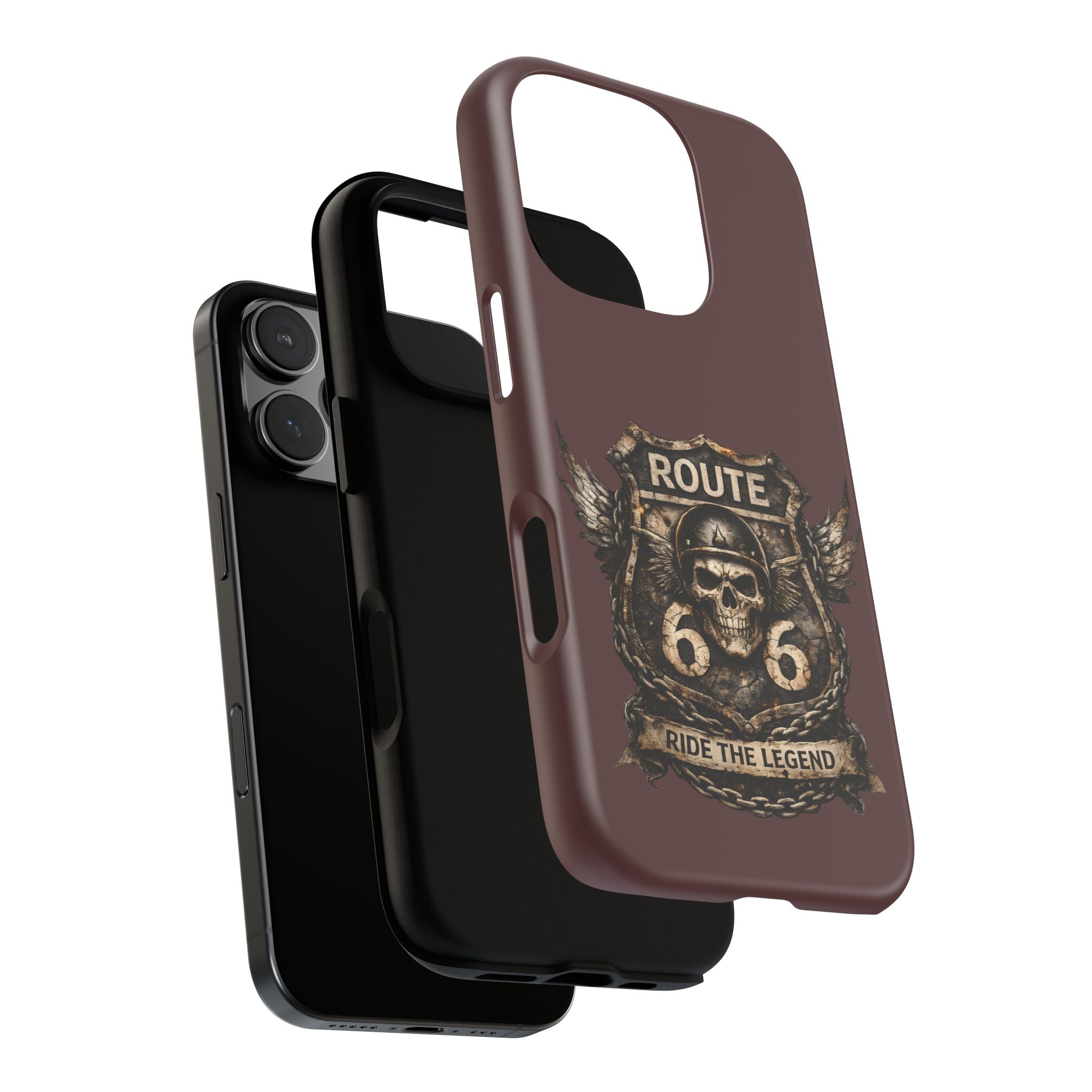 Route 66 Skull Helmet phone case | Motorcycle emblem, Ride the Legend