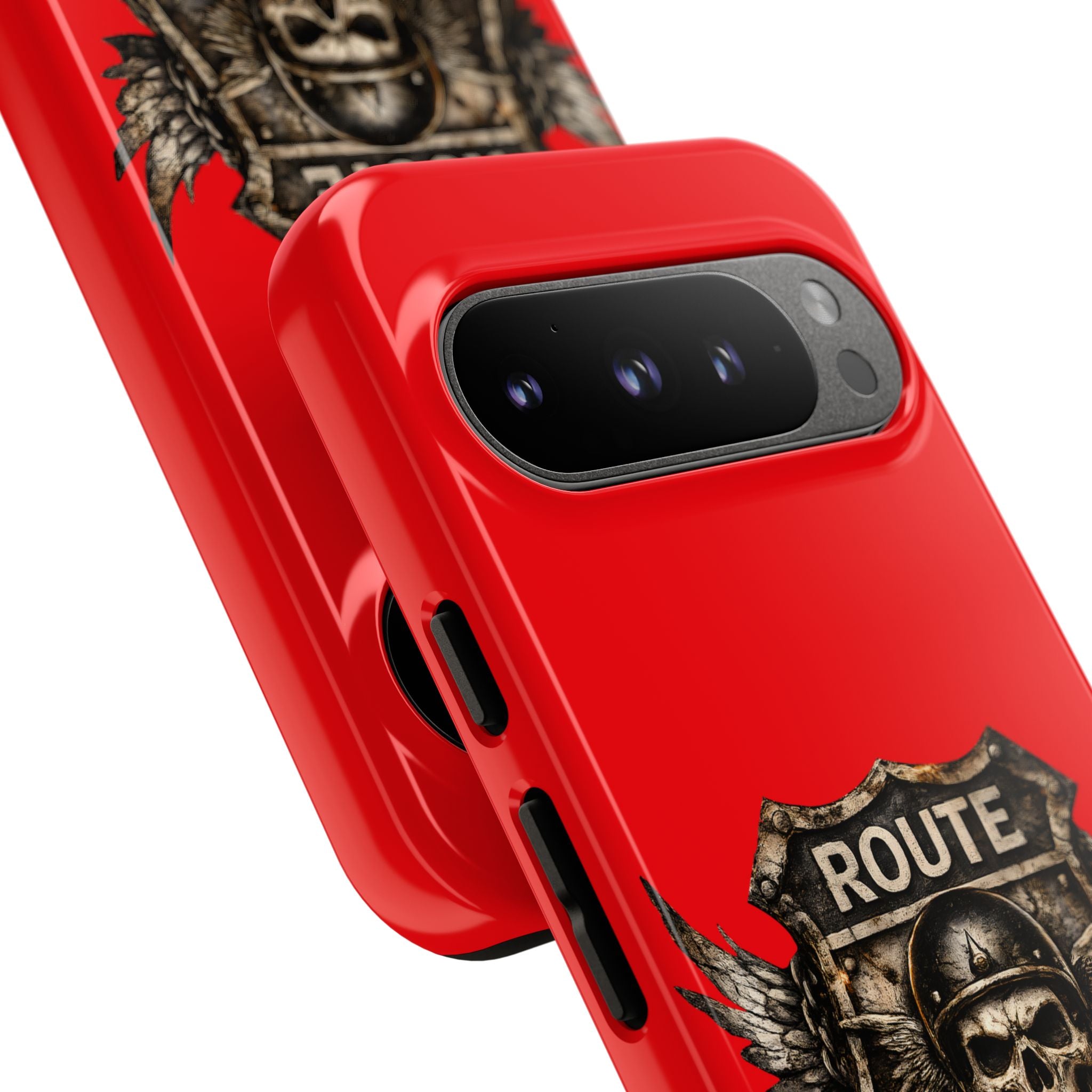 Route 66 Skull Helmet phone case | Motorcycle emblem, Ride the Legend