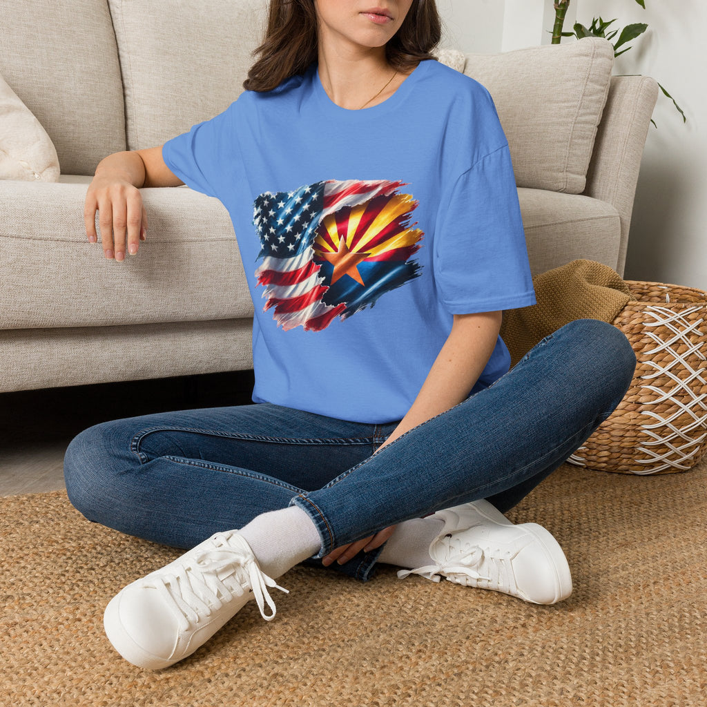 Arizona Flag with American Flag T-Shirt | Patriotic State Pride Tee