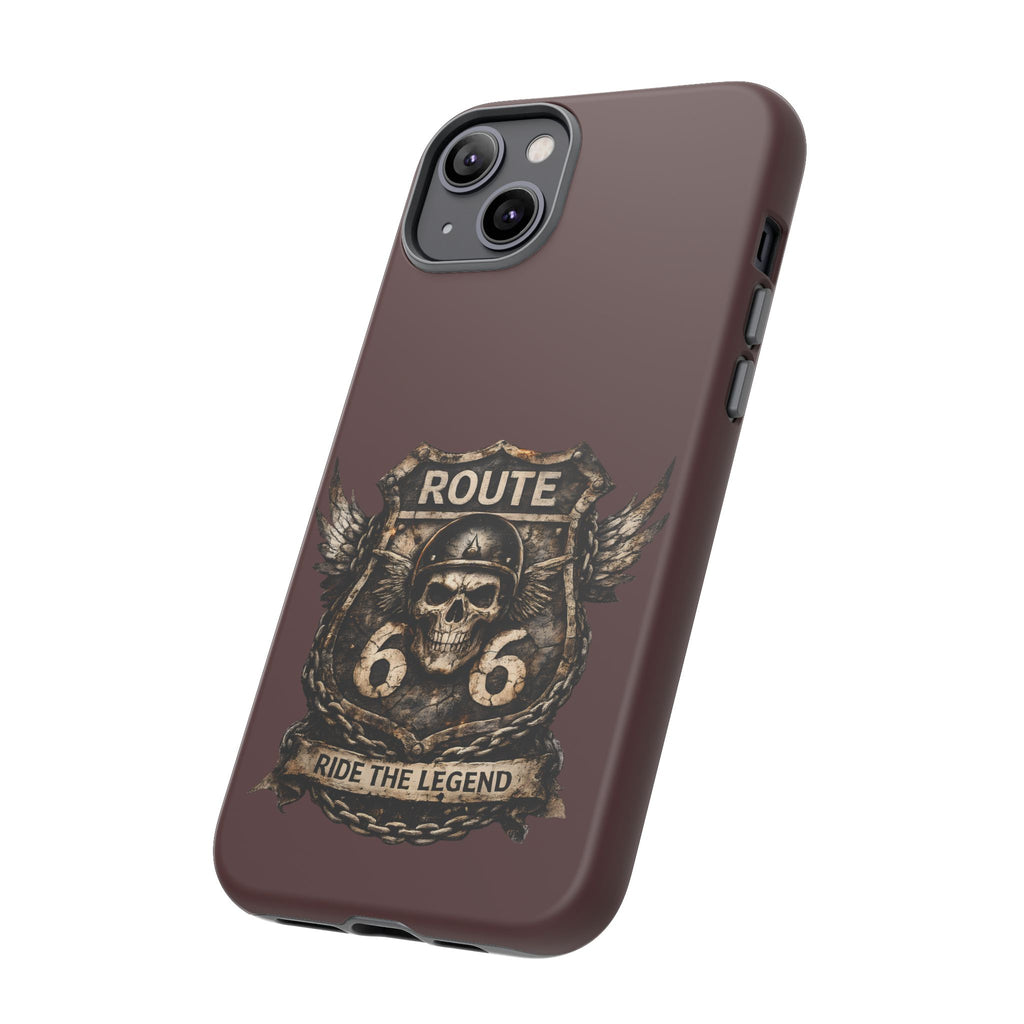 Route 66 Skull Helmet phone case | Motorcycle emblem, Ride the Legend