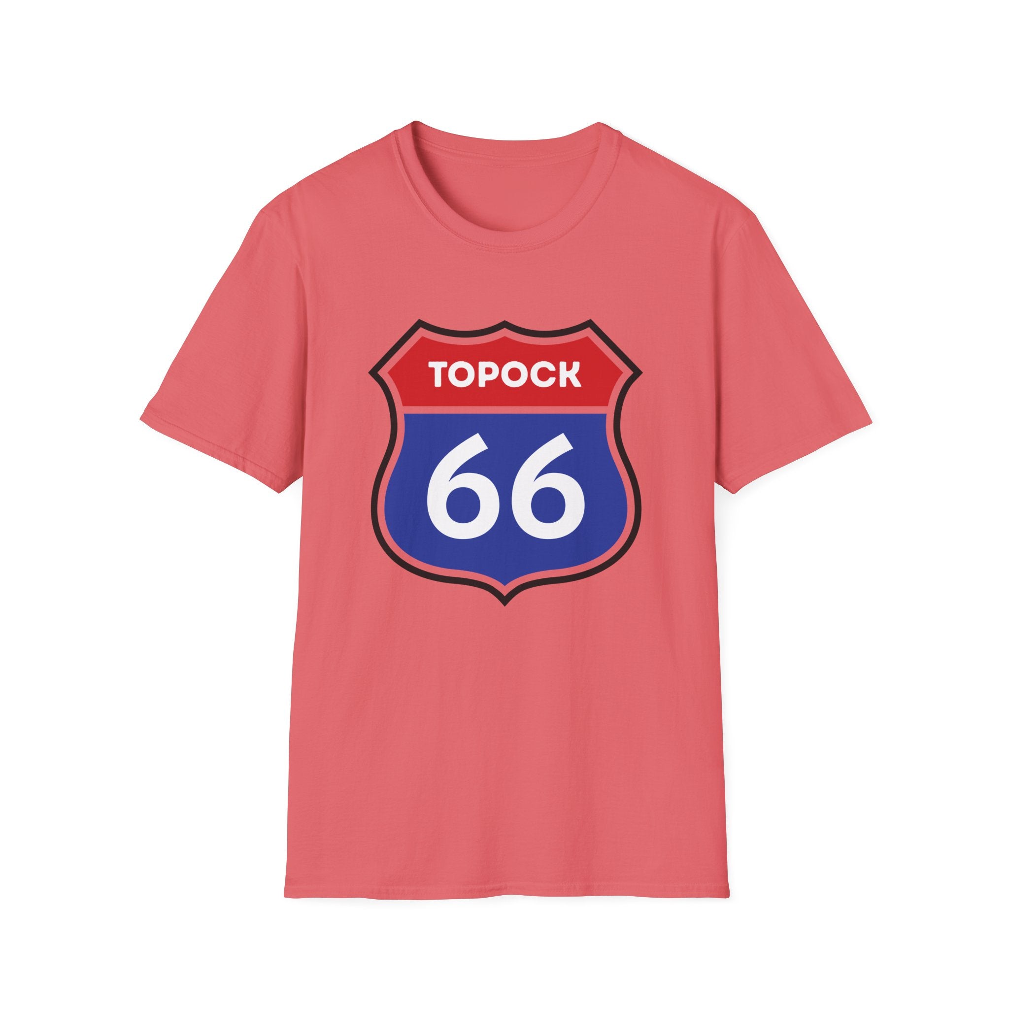 Topock 66 Shield Road Sign T-Shirt | Route 66 Arizona Travel Tee