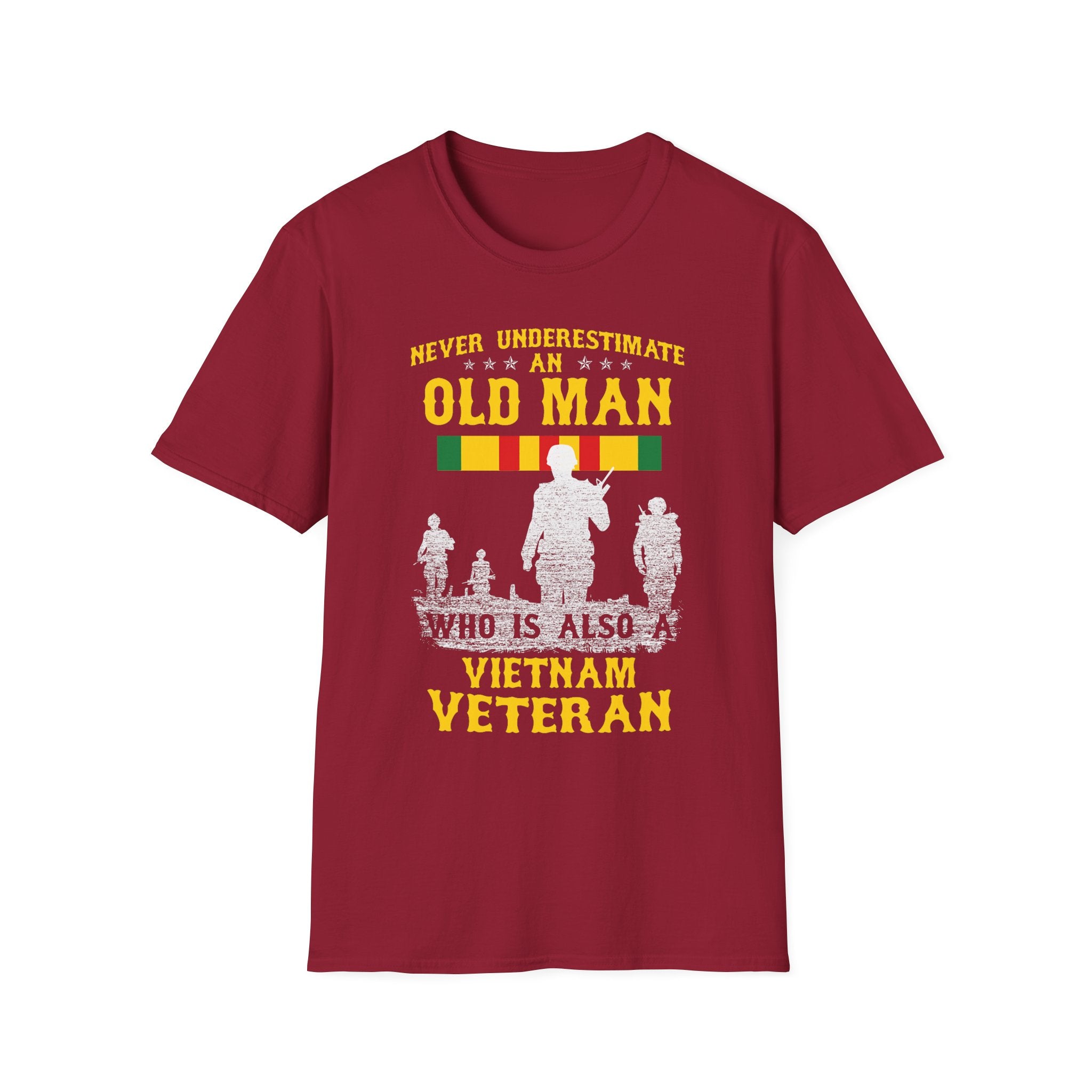 Never Underestimate an Old Man Who Is Also Vietnam Veteran T-Shirt | Military Tribute