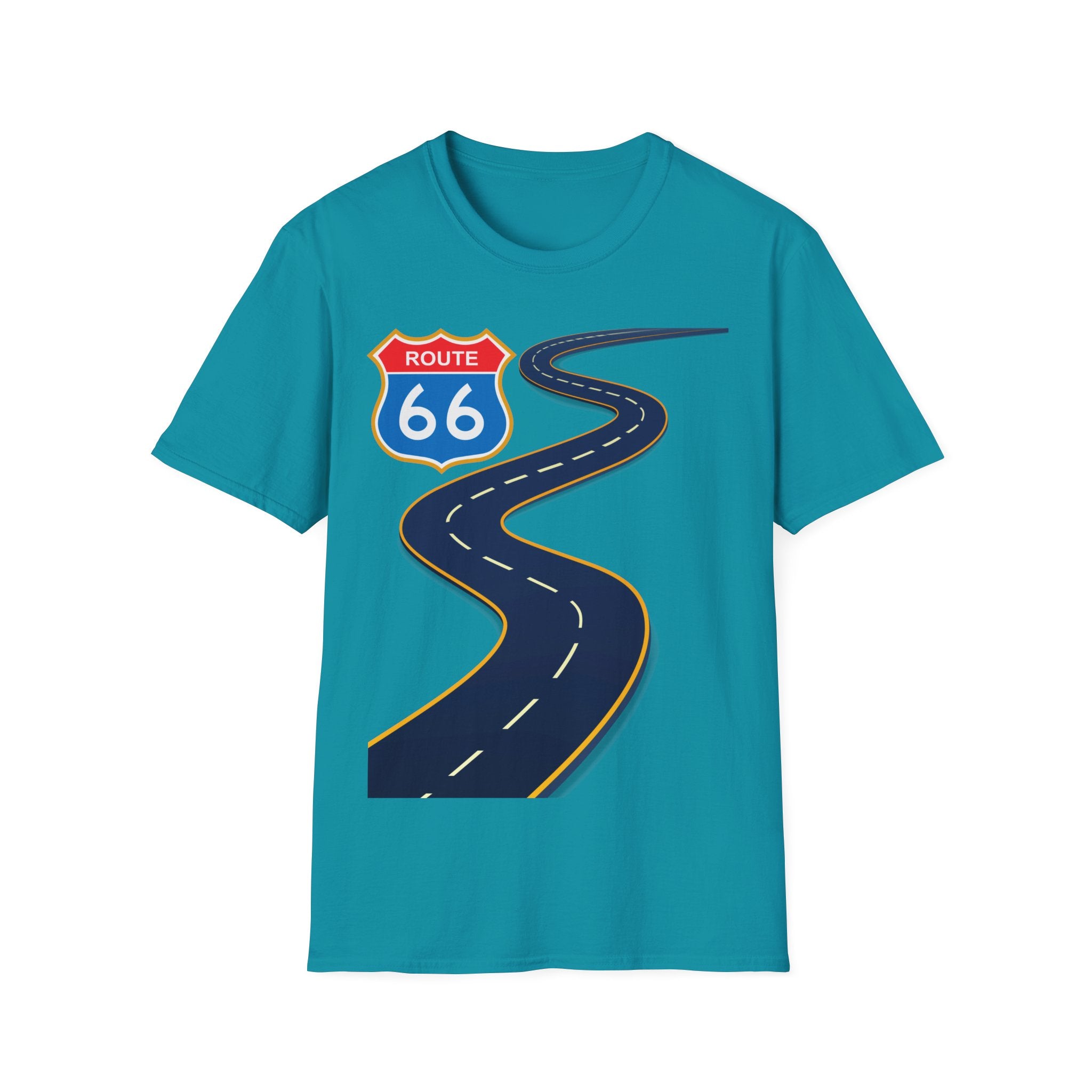 Route 66 Mens and Womans Softstyle T-Shirt, Retro Road Trip Tee, Vintage Highway Shirt, Travel Adventure Top, Unisex Graphic Tee