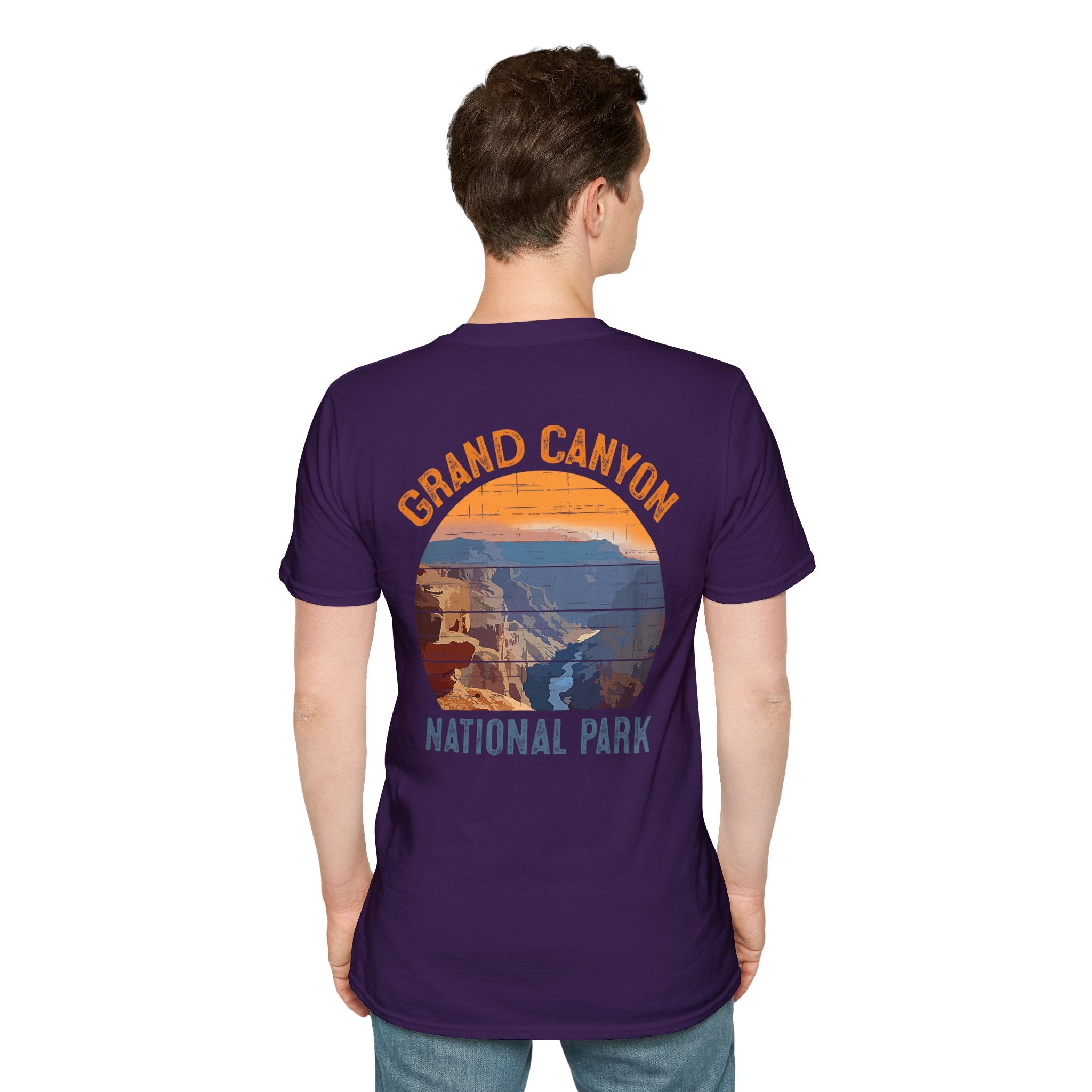 Grand Canyon Retro Sunset T-Shirt | Printed Front and Back National Park Landscape
