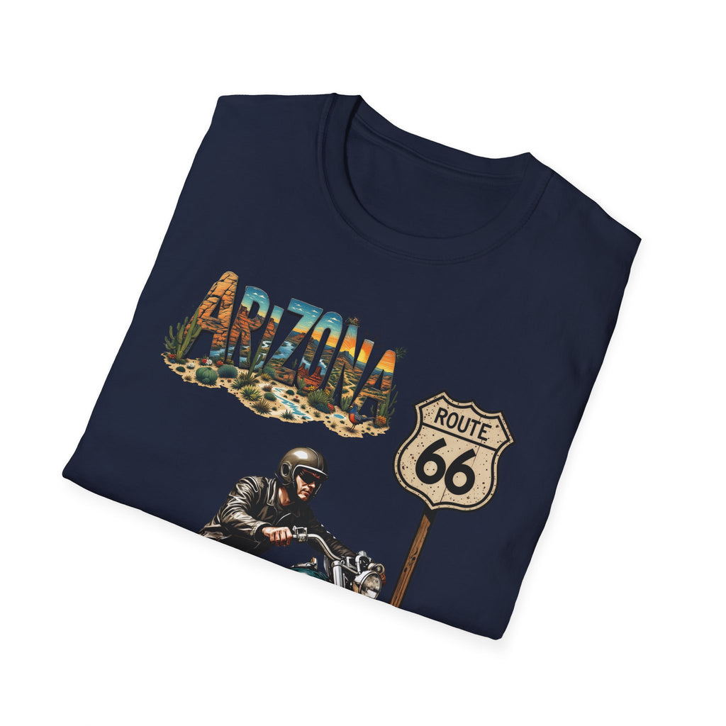 Arizona Route 66 Motorcycle T-Shirt | Biker Road Trip Tee