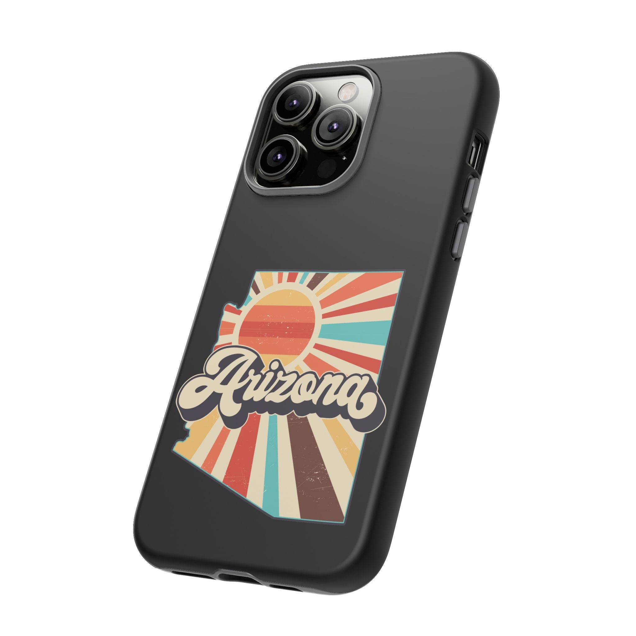 Arizona State Outline Retro Sunset Phone Case | AZ Tough Case