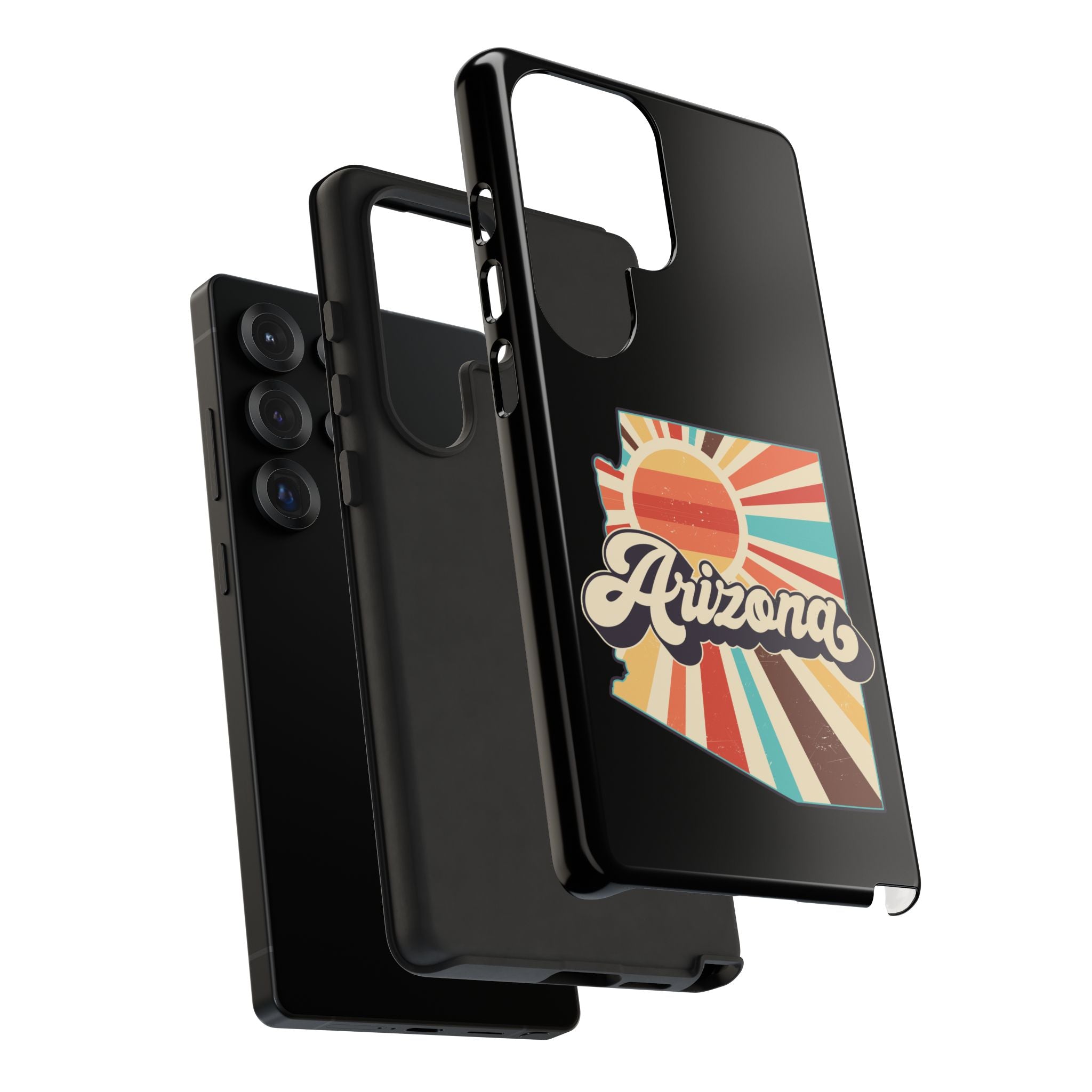 Arizona State Outline Retro Sunset Phone Case | AZ Tough Case