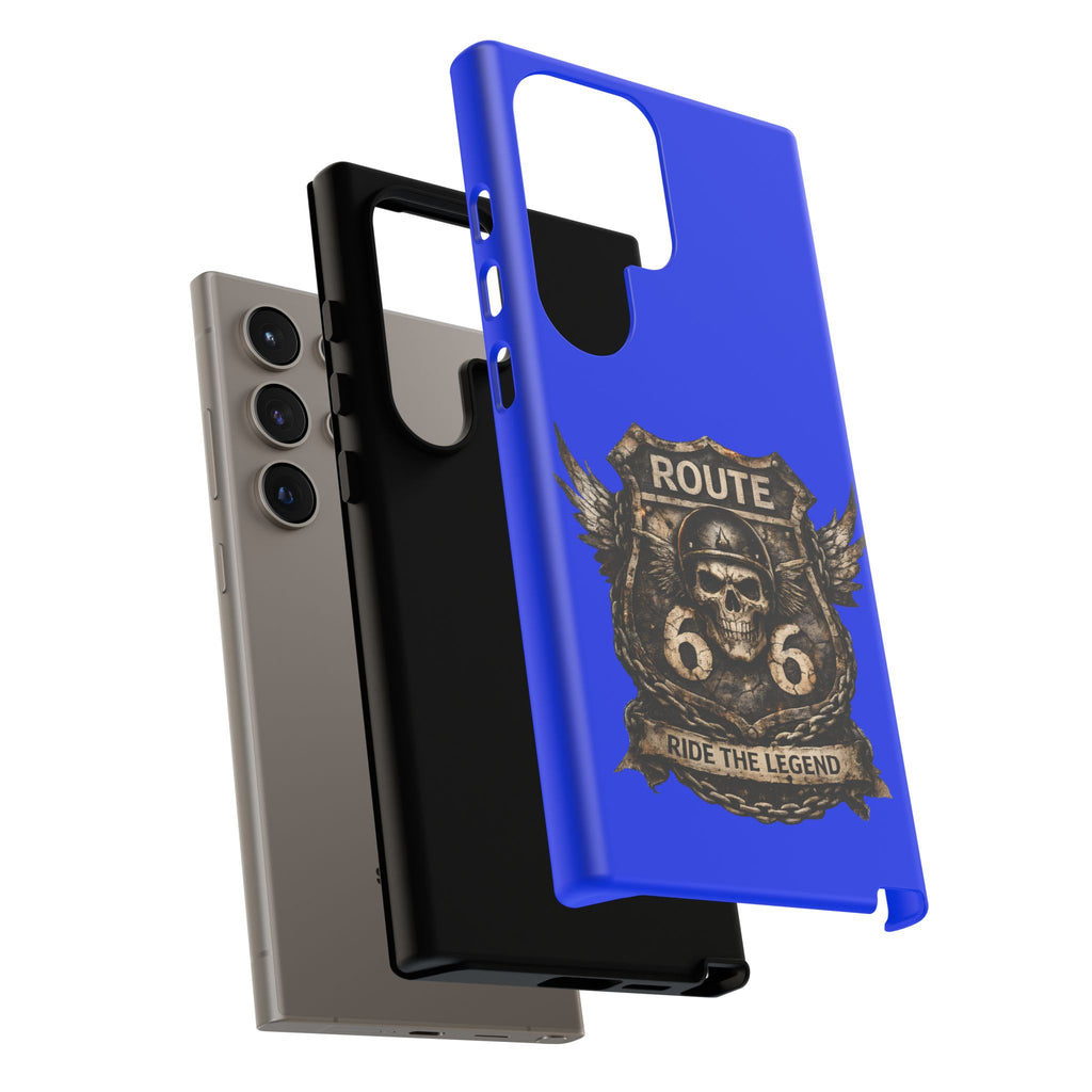 Route 66 Skull Helmet phone case | Motorcycle emblem, Ride the Legend