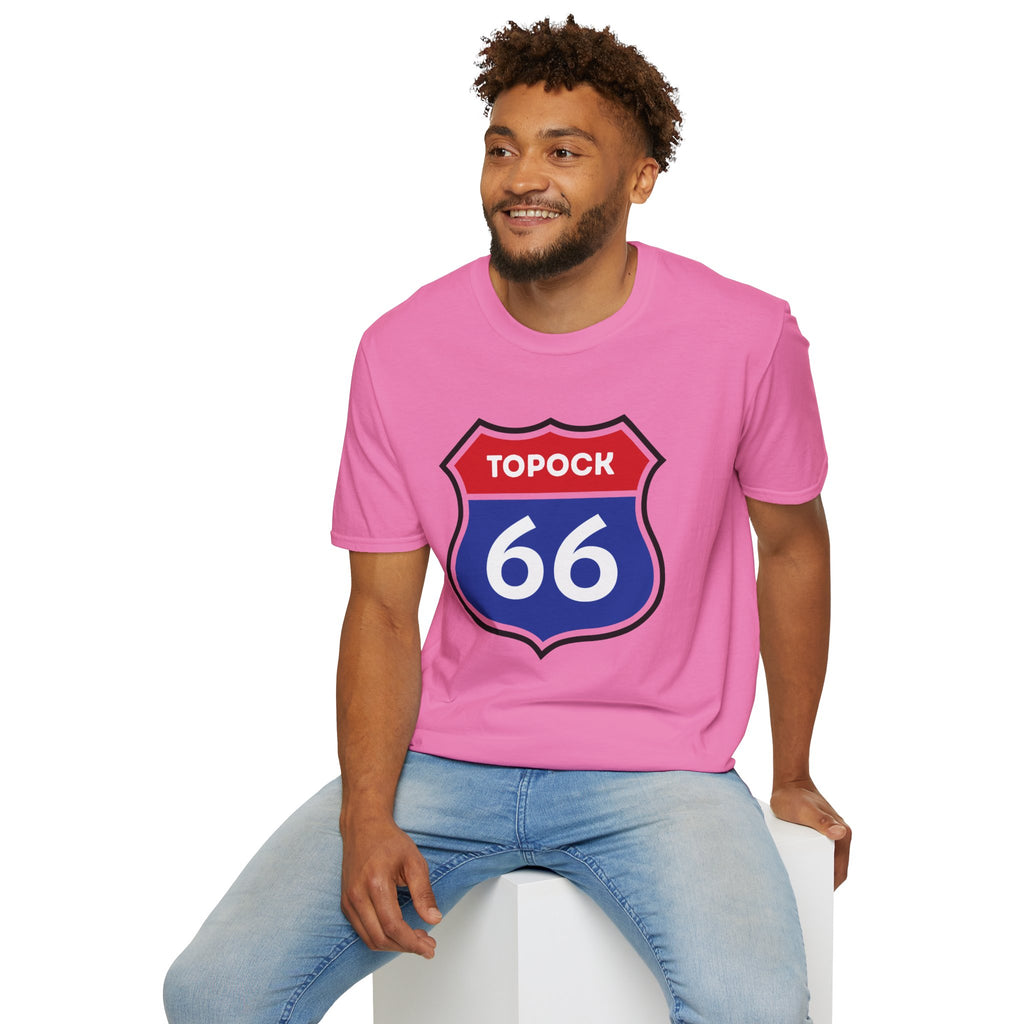 Topock 66 Shield Road Sign T-Shirt | Route 66 Arizona Travel Tee