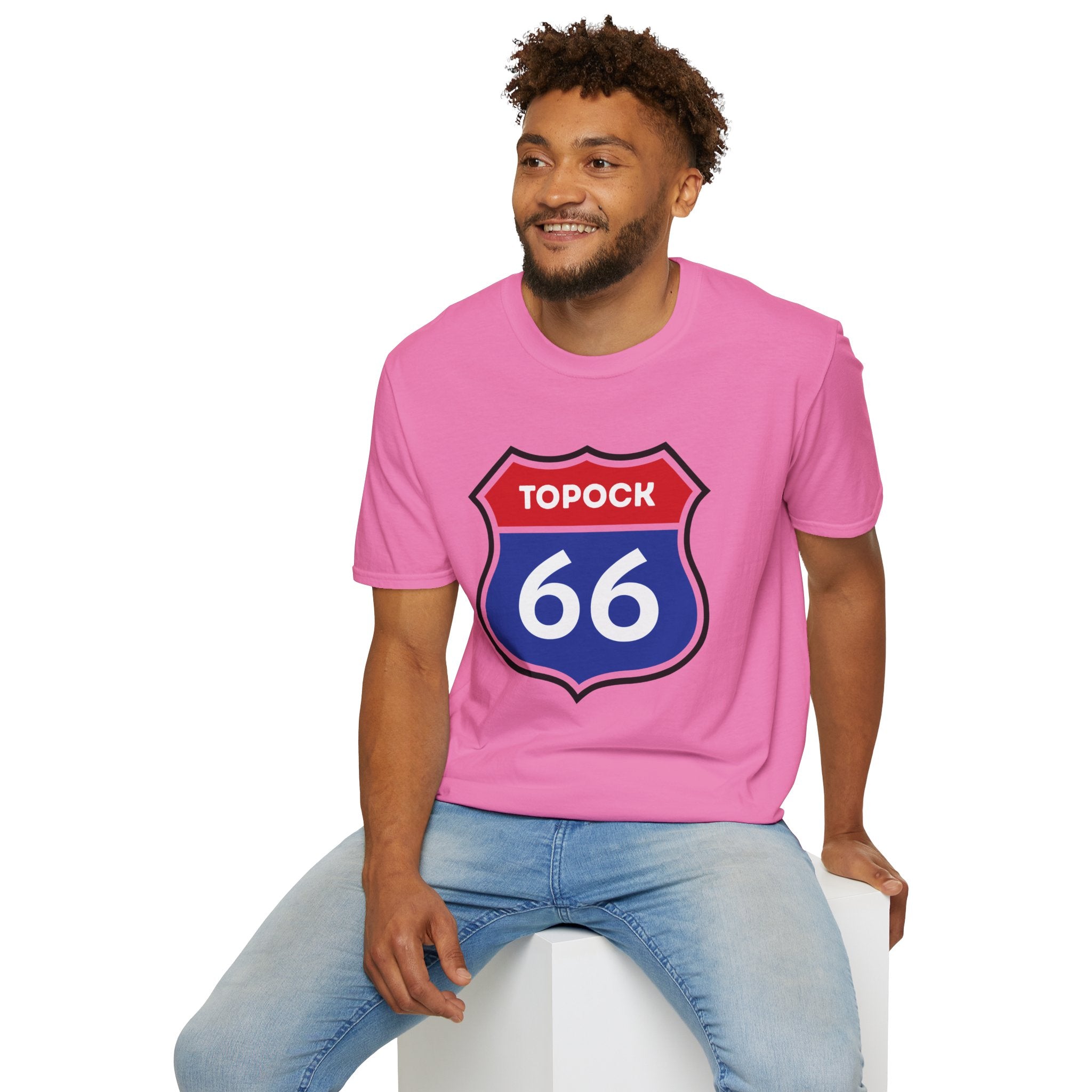 Topock 66 Shield Road Sign T-Shirt | Route 66 Arizona Travel Tee