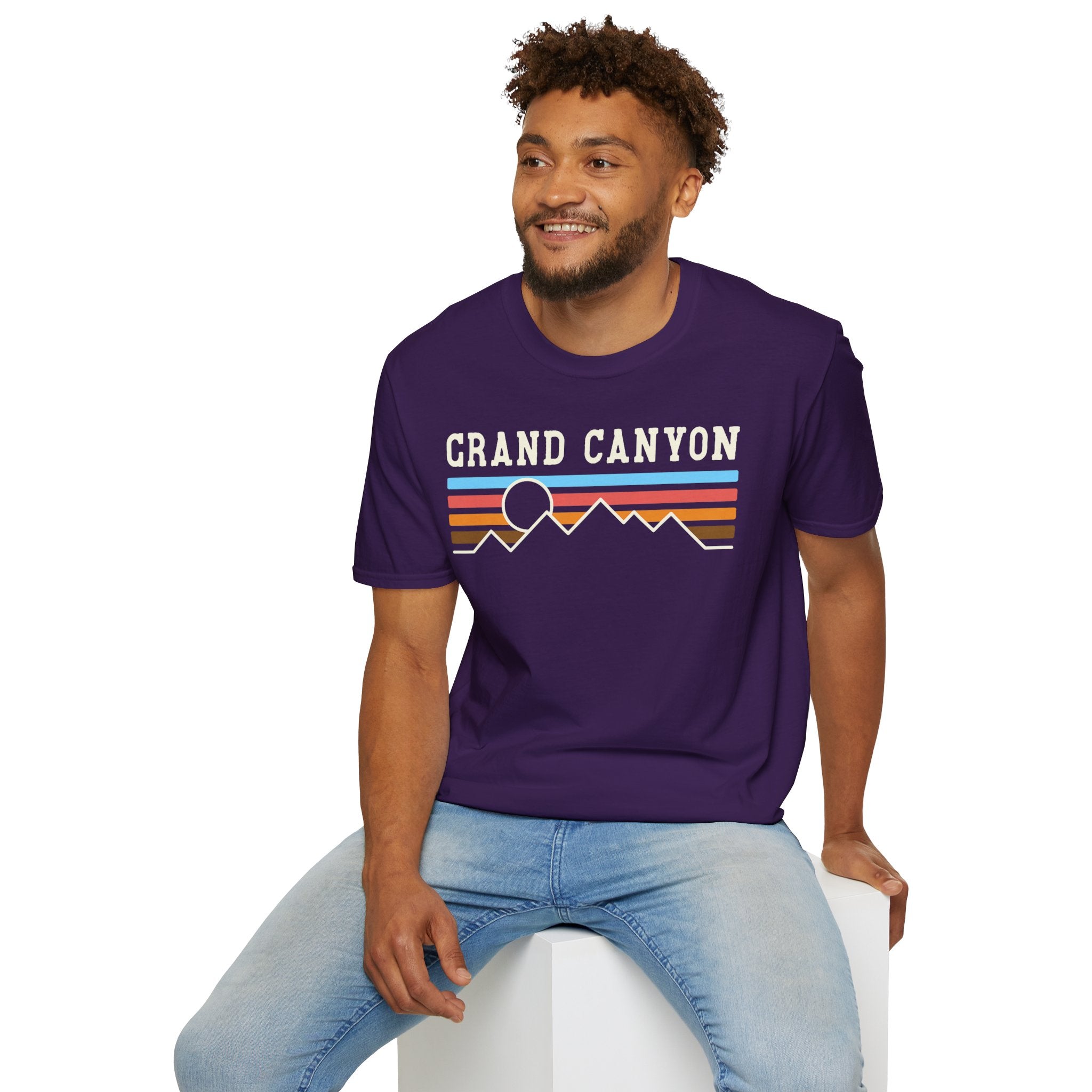 Grand Canyon Retro Sunset T-Shirt | Printed Front and Back National Park Landscape