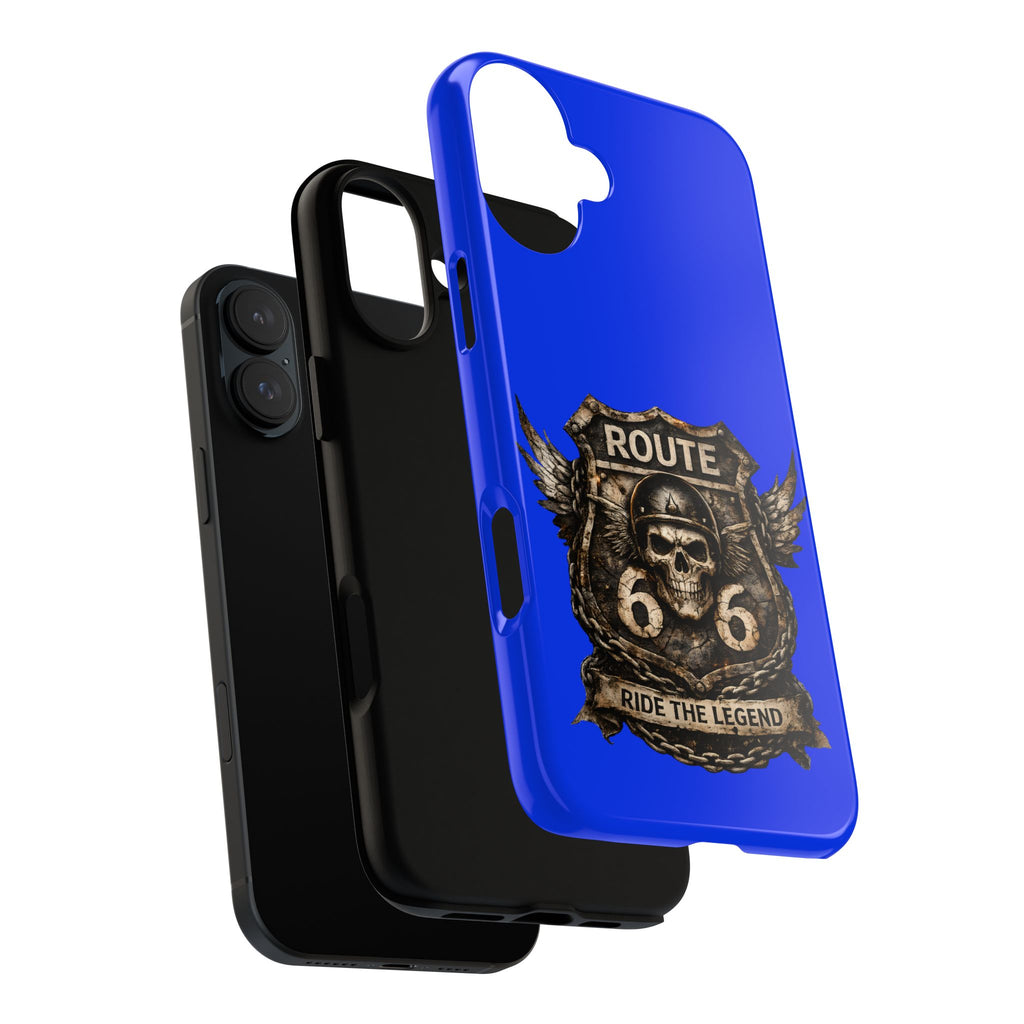 Route 66 Skull Helmet phone case | Motorcycle emblem, Ride the Legend