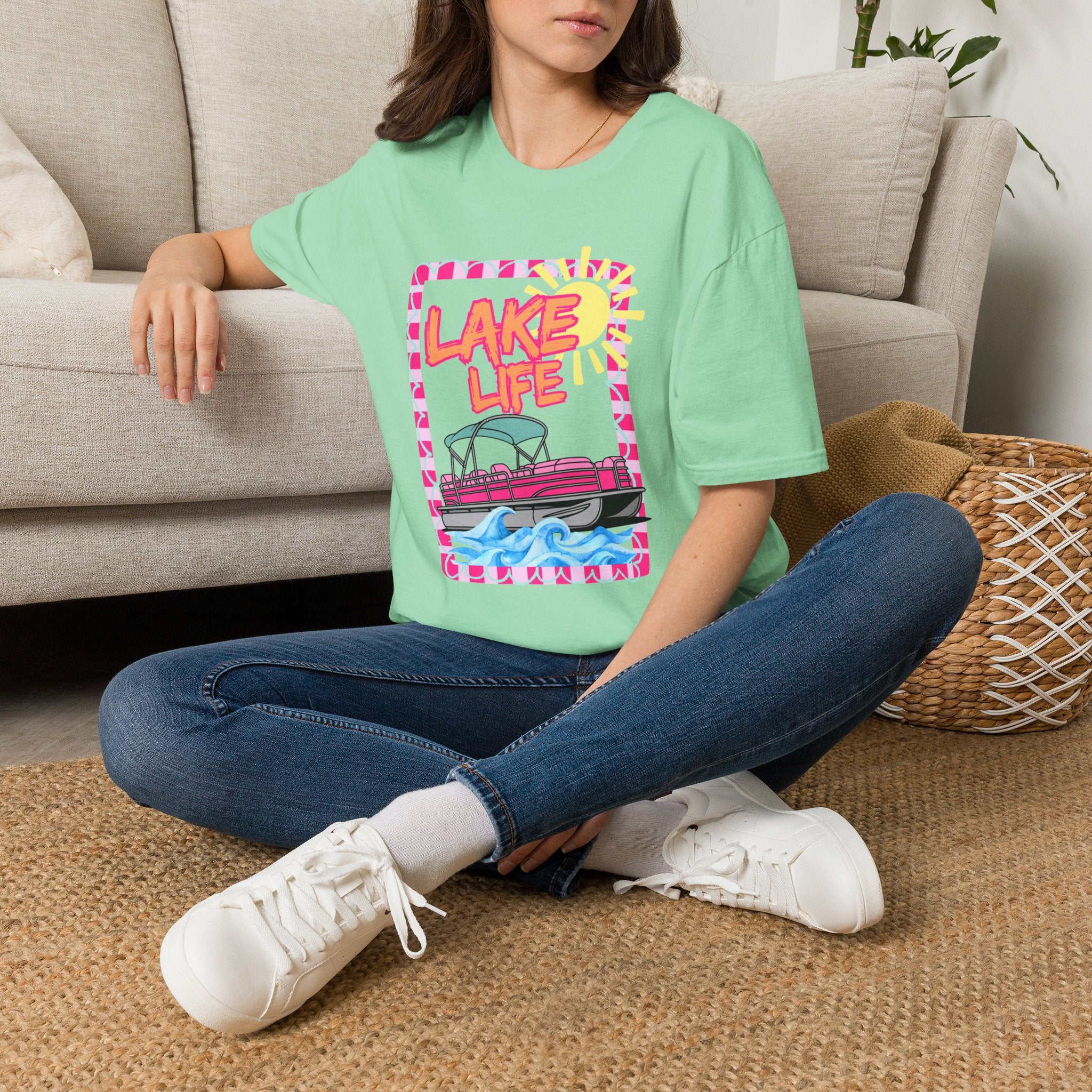 Lake Life Pontoon Boat T-Shirt | Summer Lake Vibes