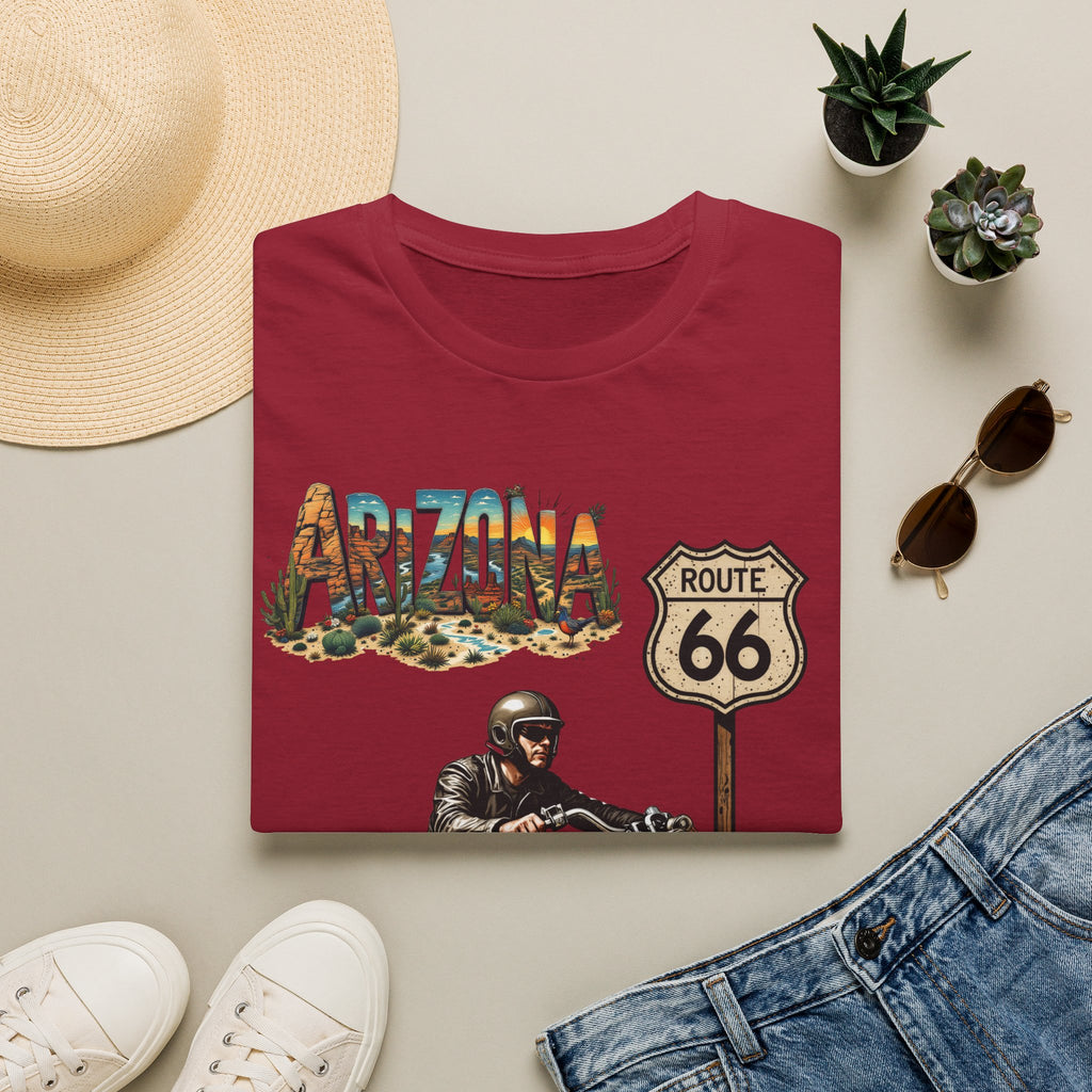 Arizona Route 66 Motorcycle T-Shirt | Biker Road Trip Tee