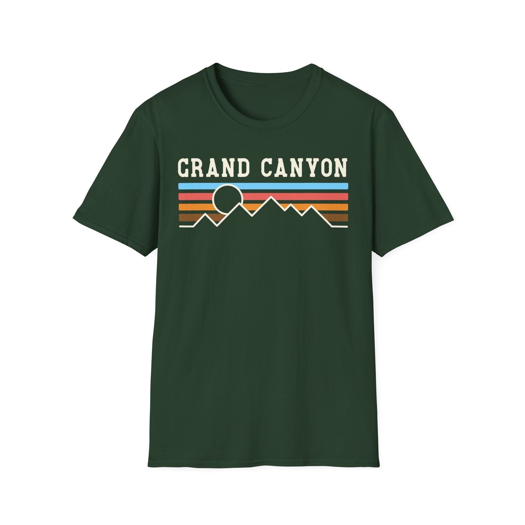 Grand Canyon Retro Sunset T-Shirt | Printed Front and Back National Park Landscape