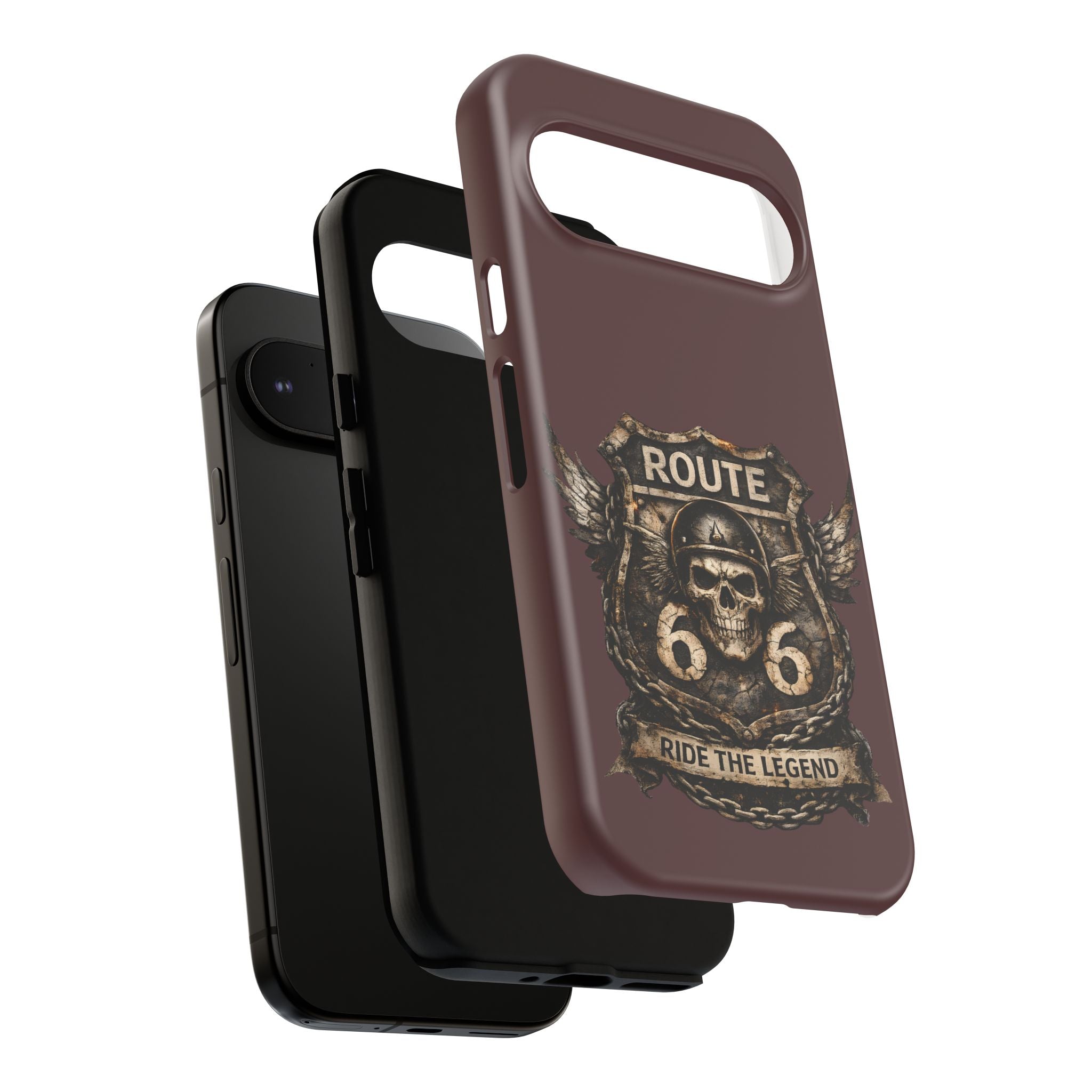 Route 66 Skull Helmet phone case | Motorcycle emblem, Ride the Legend