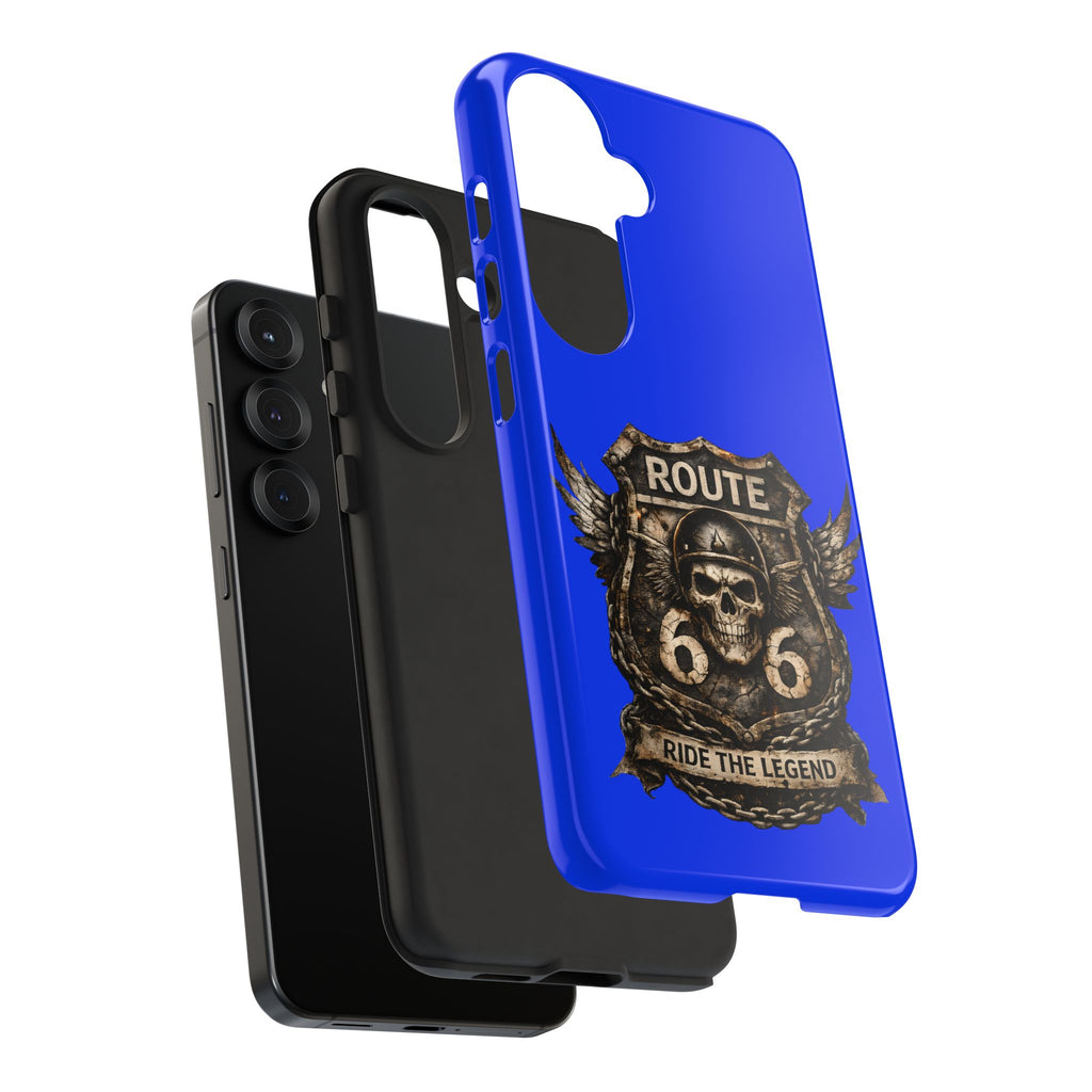Route 66 Skull Helmet phone case | Motorcycle emblem, Ride the Legend