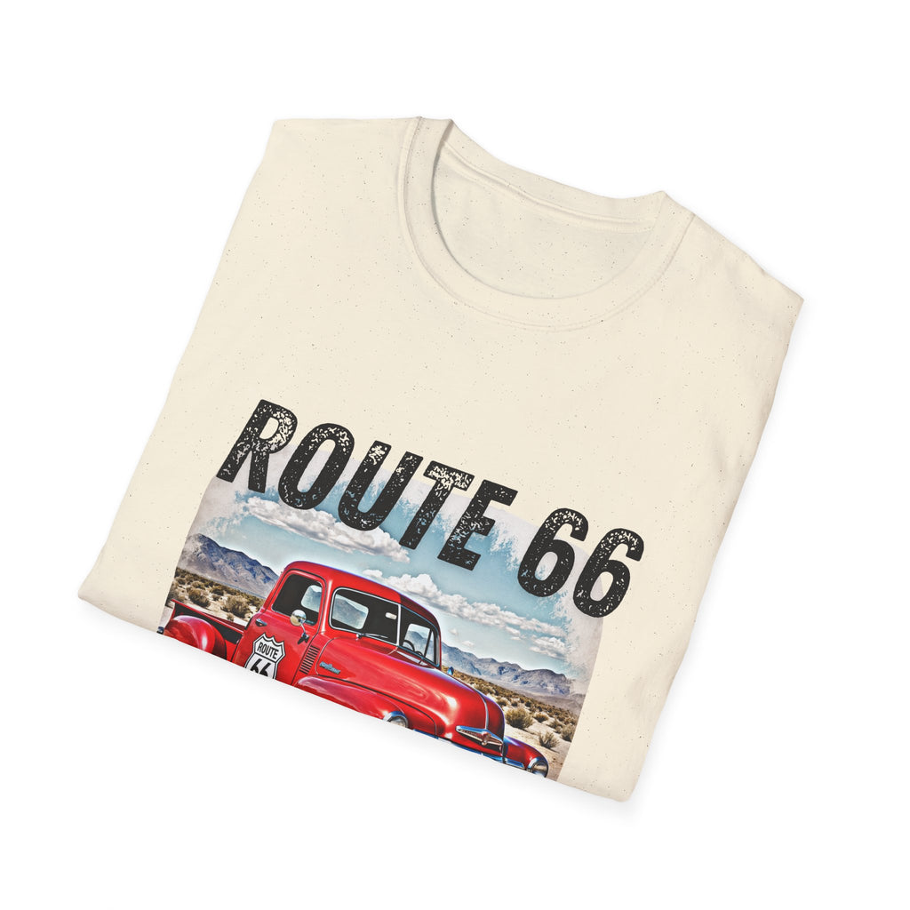 Route 66 Red Vintage Truck T-Shirt | Retro Highway Graphic