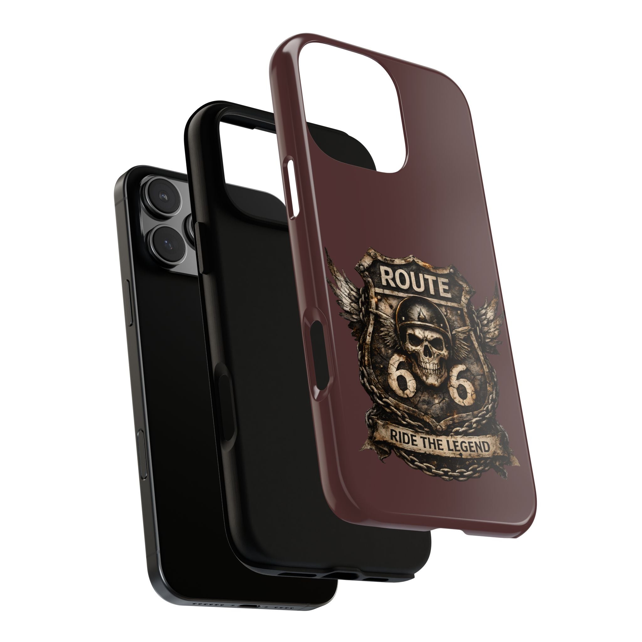 Route 66 Skull Helmet phone case | Motorcycle emblem, Ride the Legend