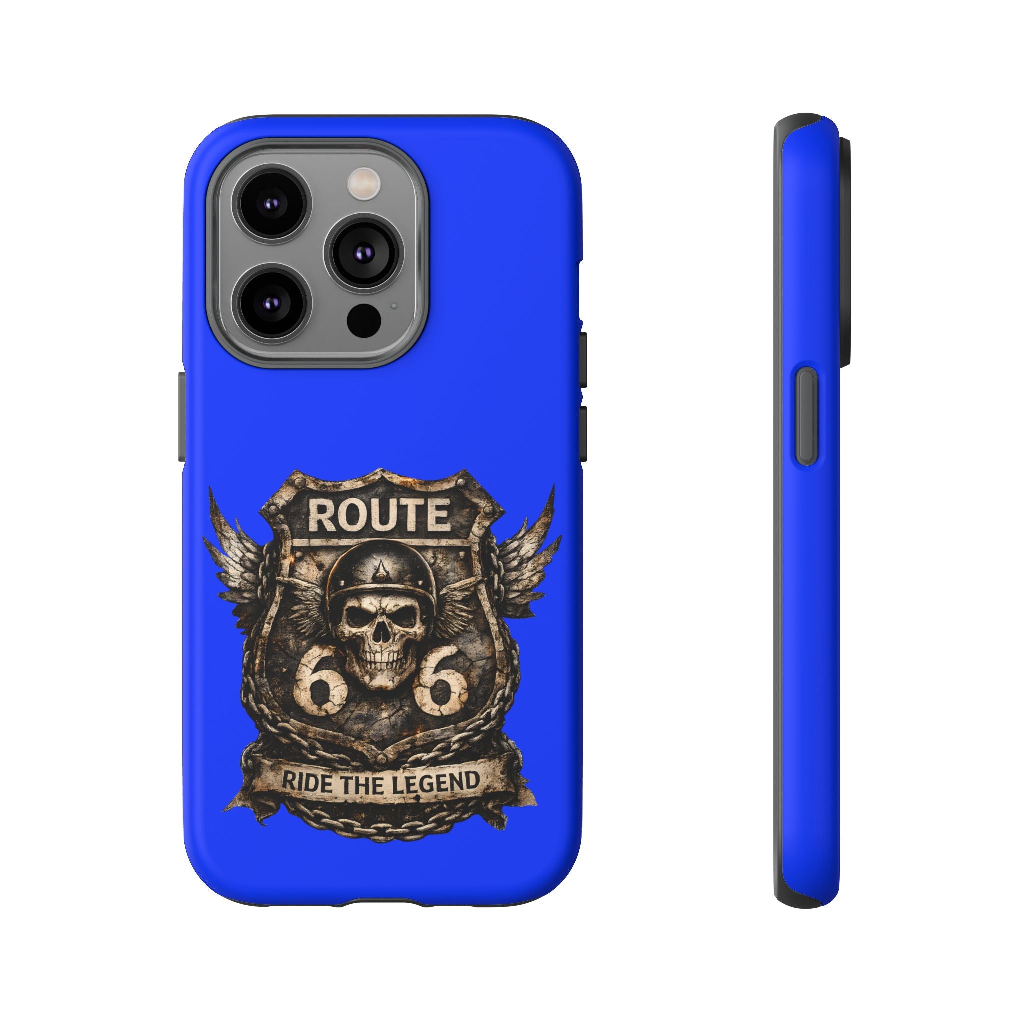 Route 66 Skull Helmet phone case | Motorcycle emblem, Ride the Legend