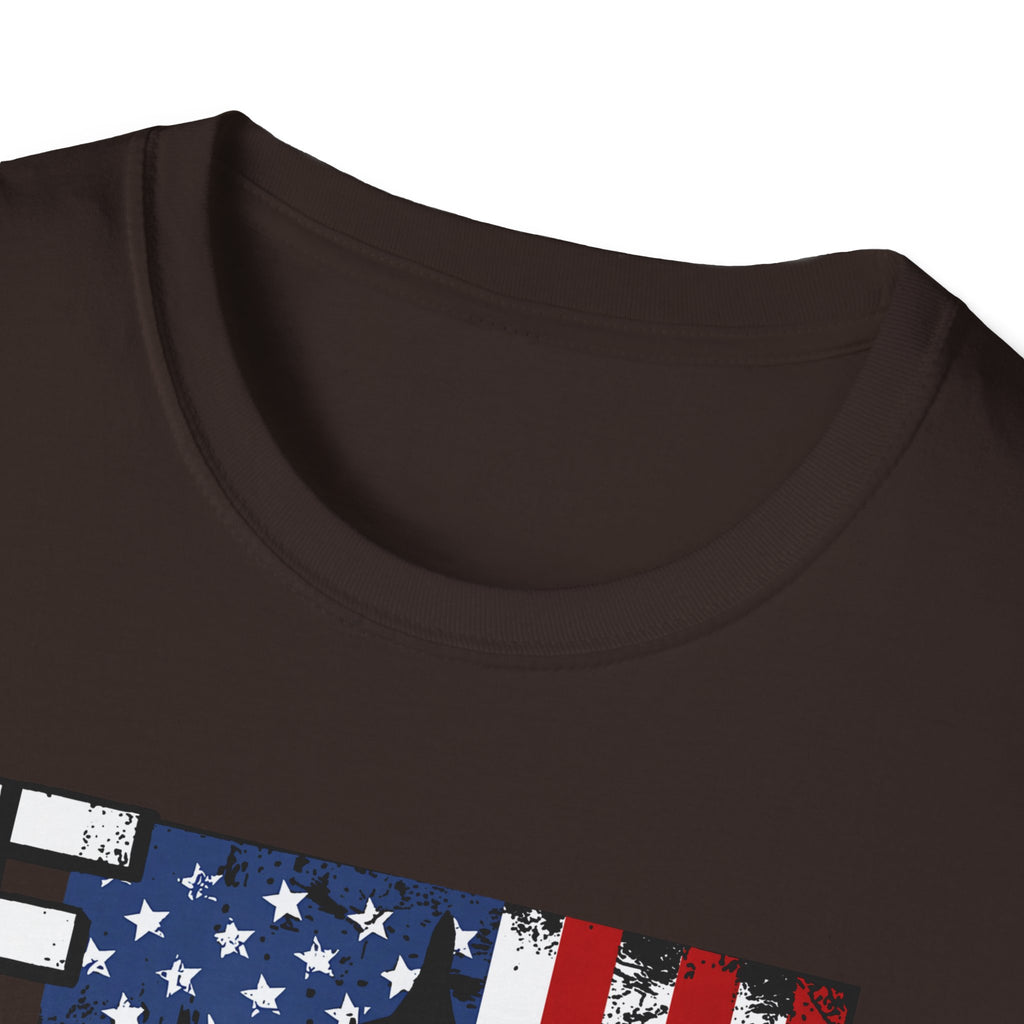 FAFO Patriotic Political Portrait T-Shirt | Flag Background, Bold Lettering