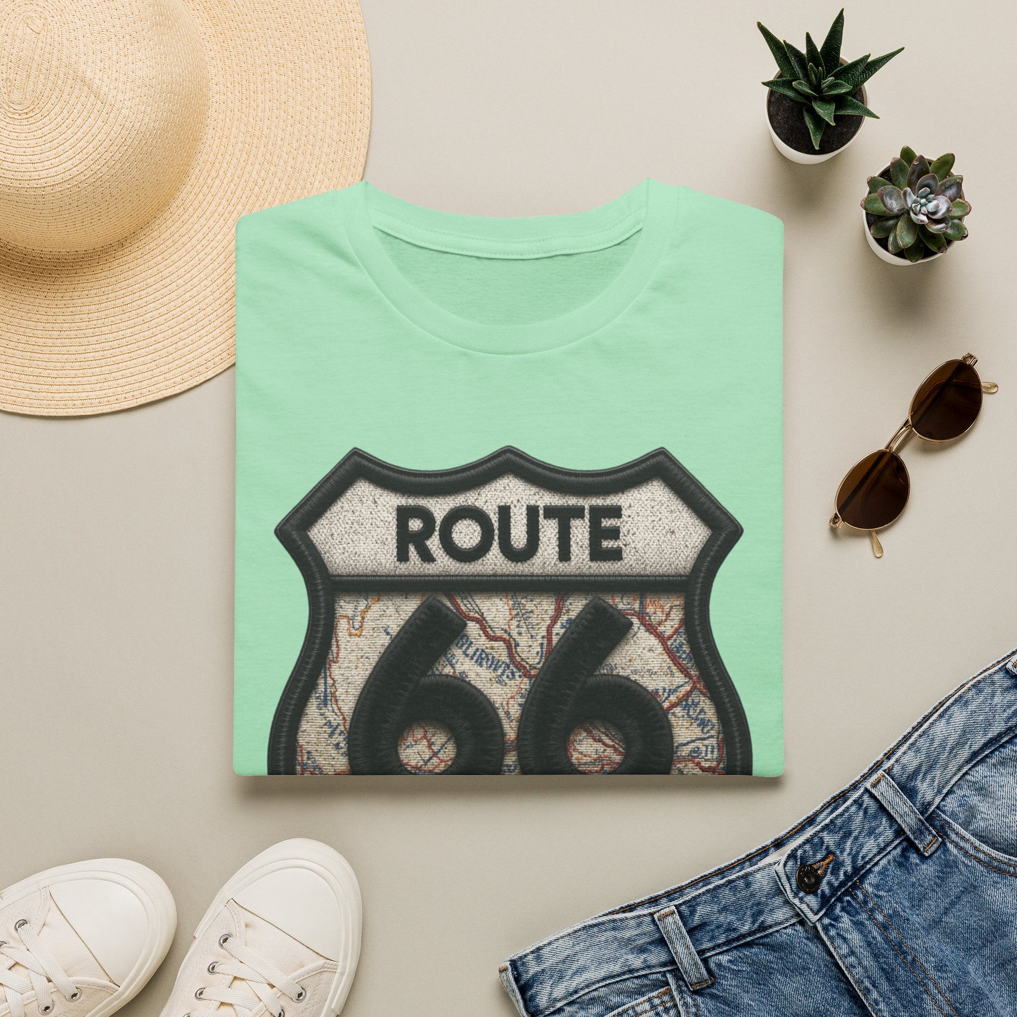 Route 66 Born to Roam T-Shirt | Vintage Highway Shield Tee