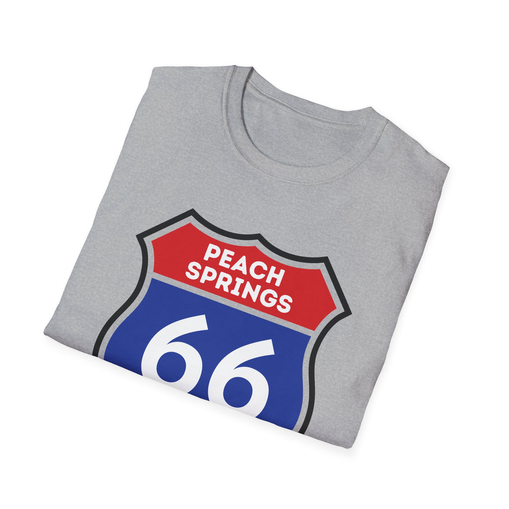 Peach Springs 66 Shield T-Shirt | Route 66 Road Sign Shirt