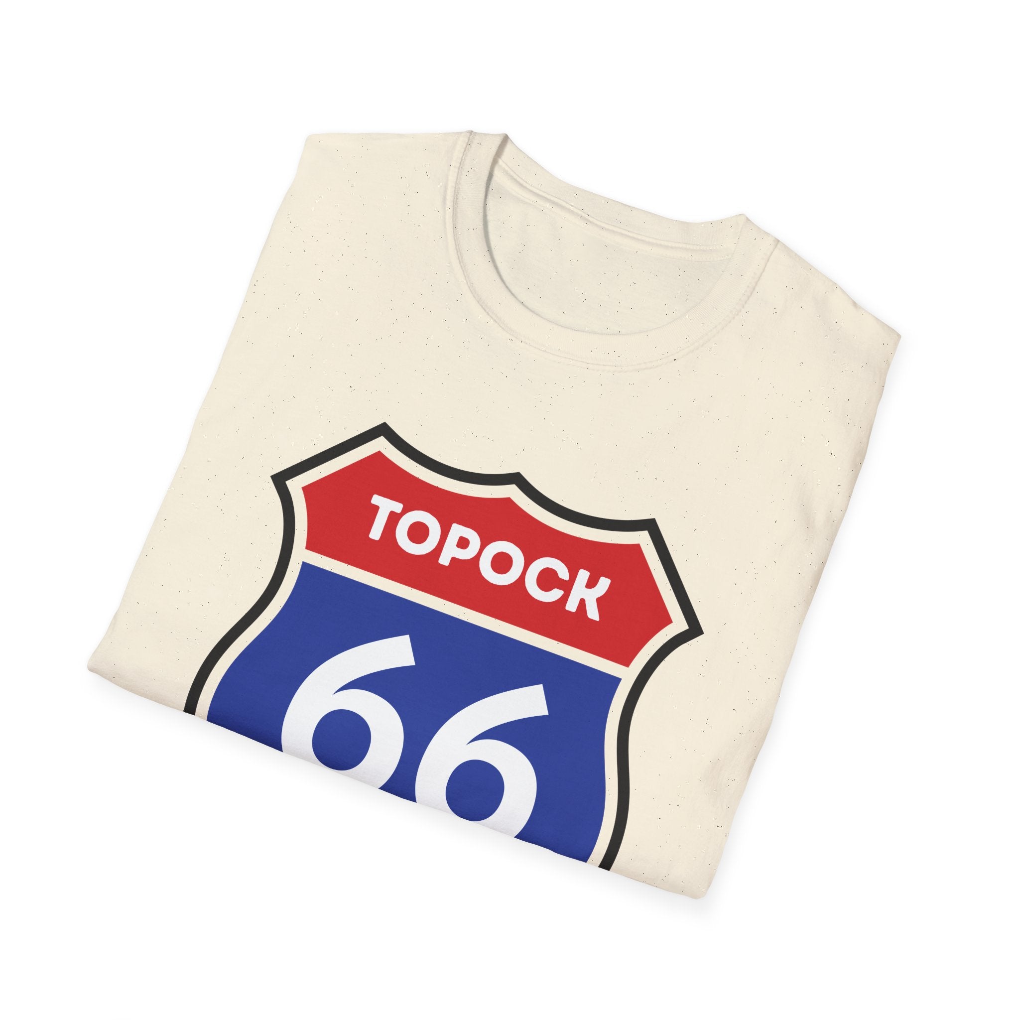 Topock 66 Shield Road Sign T-Shirt | Route 66 Arizona Travel Tee