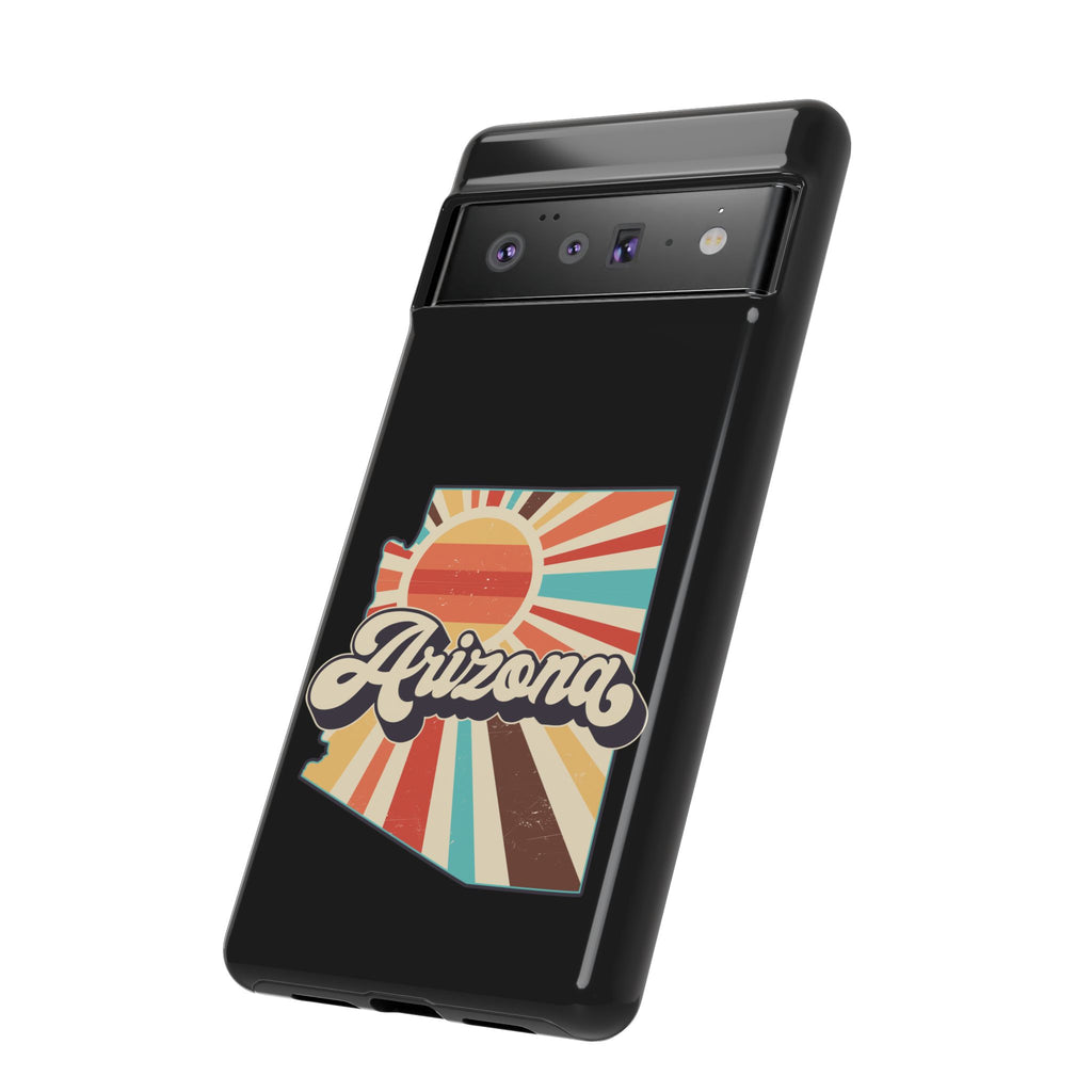 Arizona State Outline Retro Sunset Phone Case | AZ Tough Case
